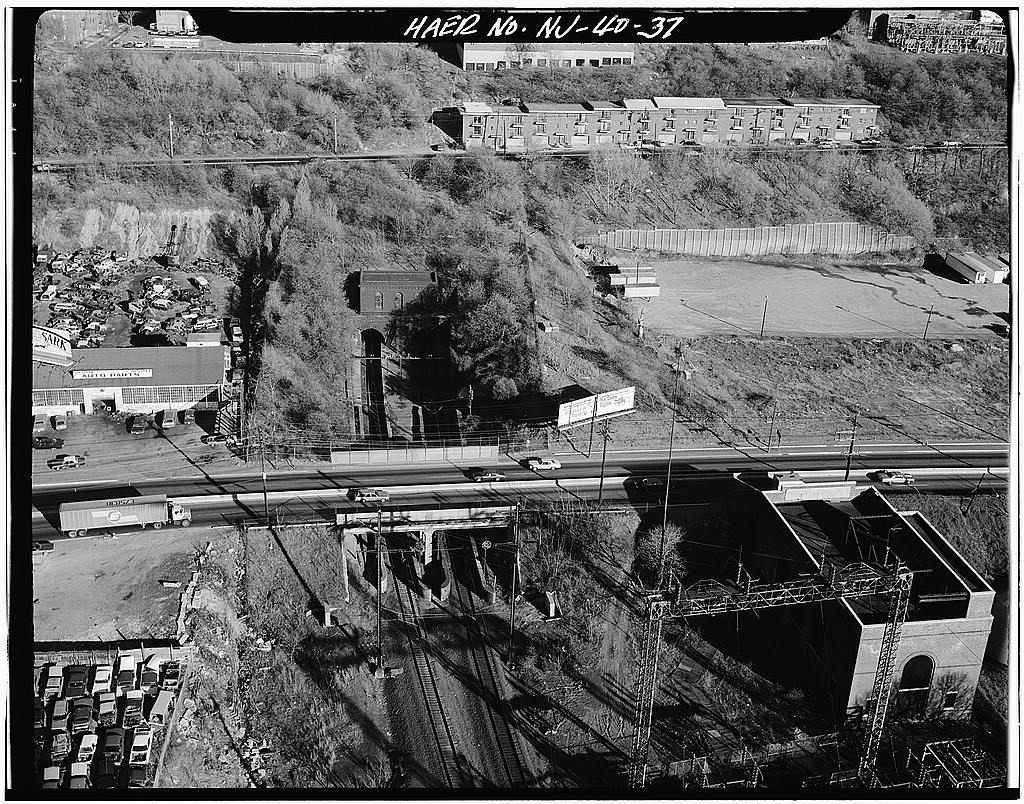 The western portal of the North River Tunnel, opened in 1910 (file, 1977)