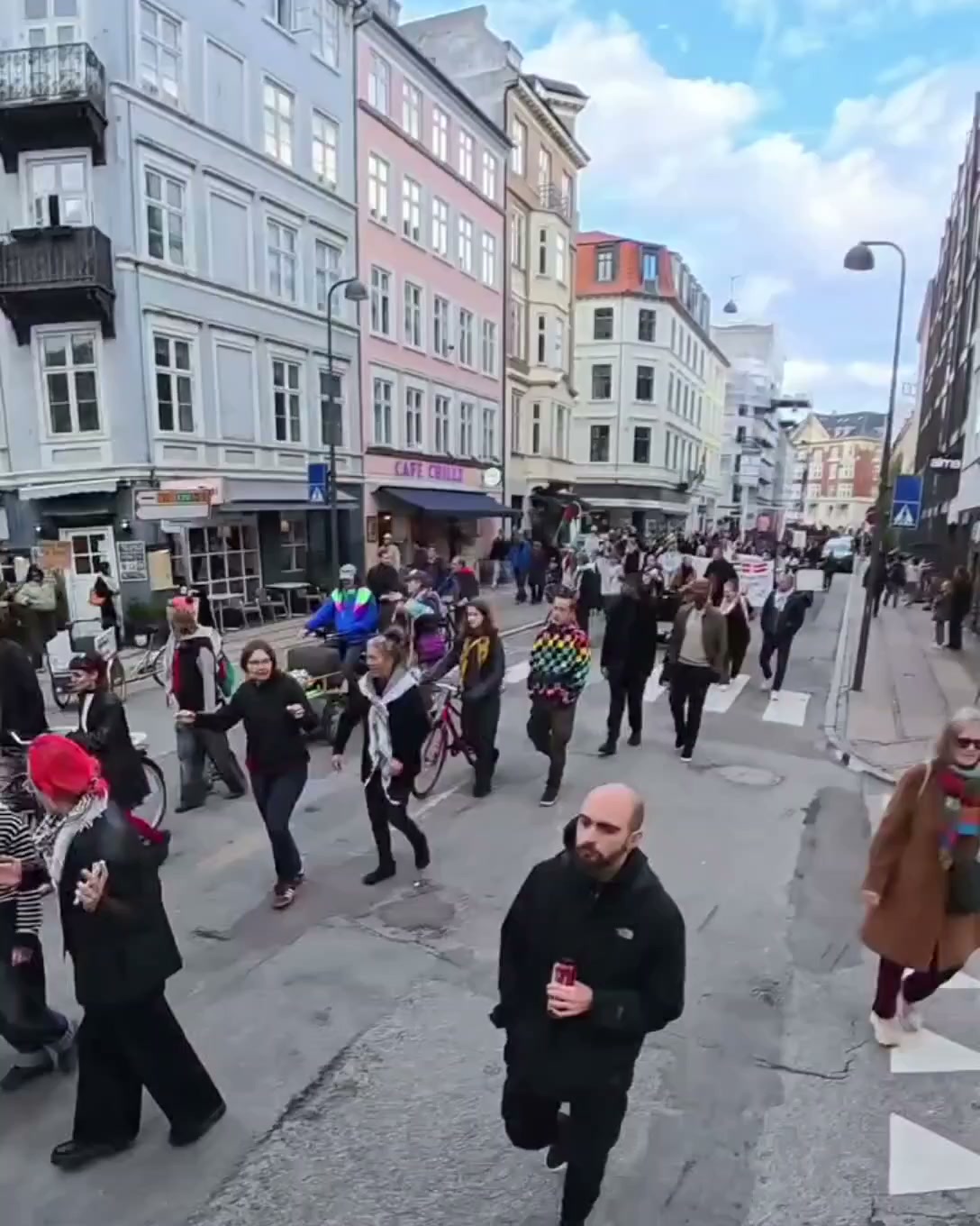 A scene from the pro-Palestinian march in Copenhagen (Oct. 10, 2026)