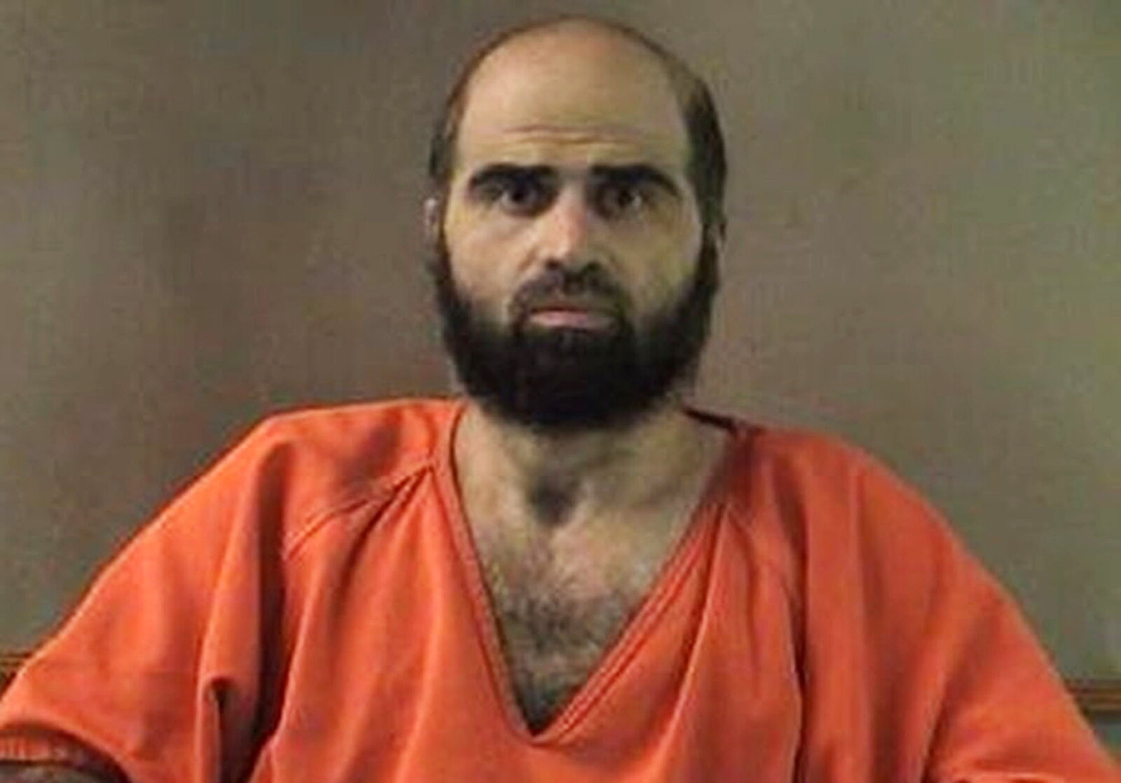Former Army psychiatrist Maj. Nidal Hasan (undated photo provided by the Bell County Sheriff’s Department)