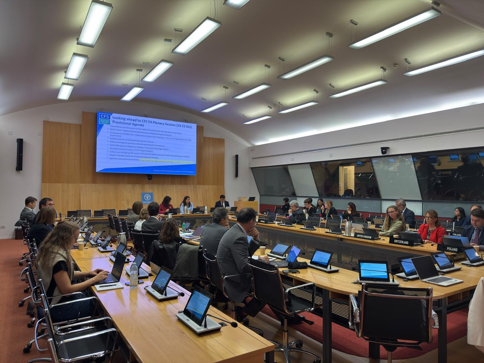 The meeting at FAO headquarters in Rome