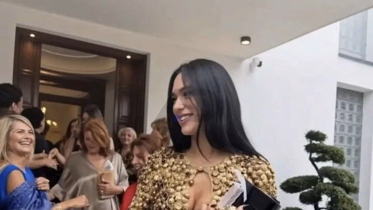 Dua Lipa during her family visit in Kosovo
