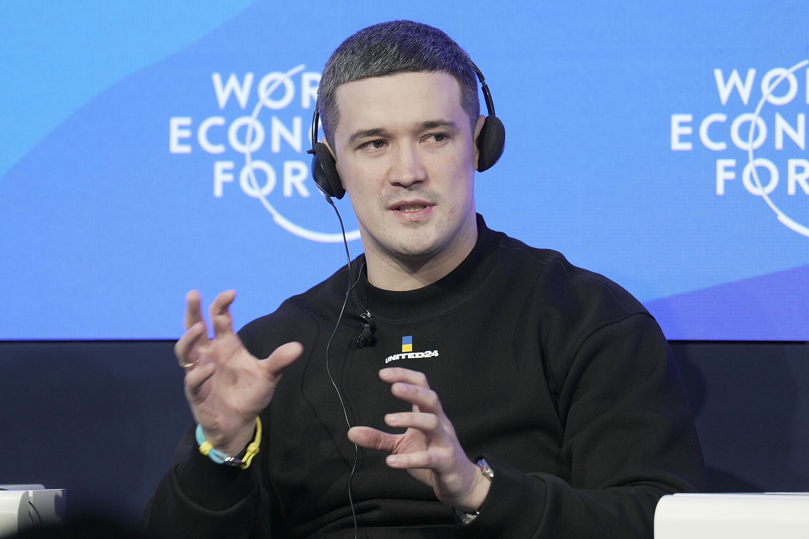 Mykhailo Fedorov speaking at the World Economic Forum (archive)