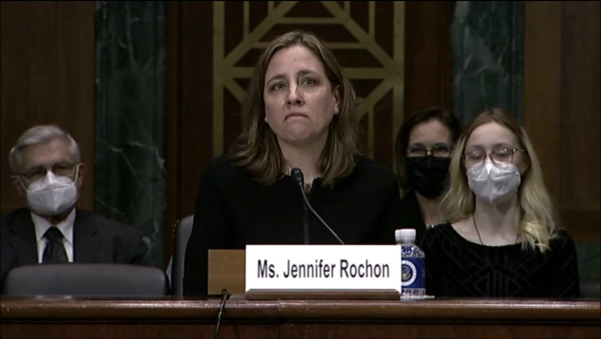 New York District Judge Jennifer Rochon during the Senate confirmation hearing in 2022