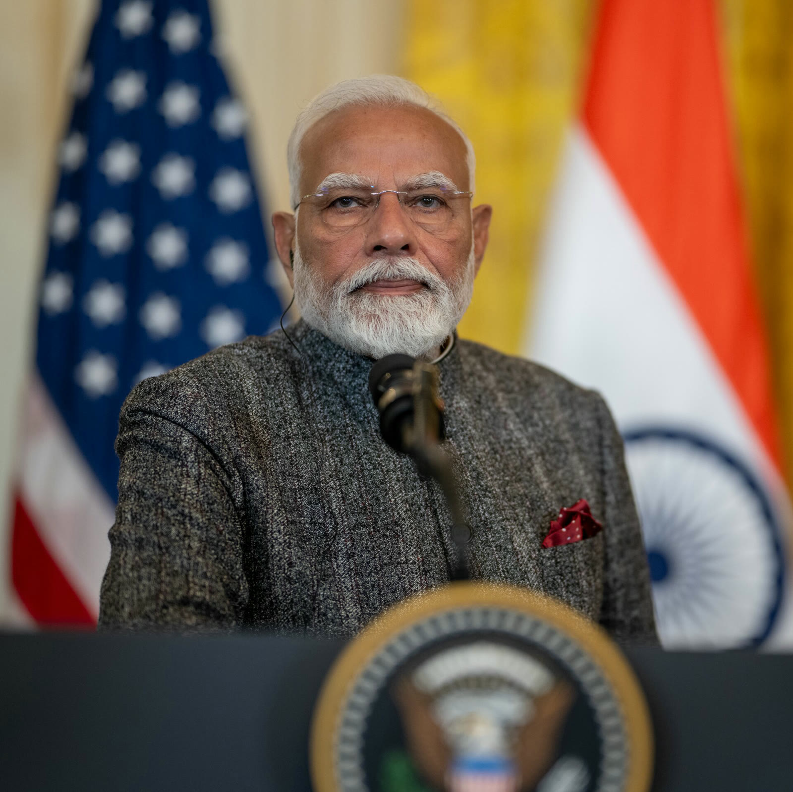 Indian Prime Minister Narendra Modi at a press conference at the White House (archive, February 2025)
