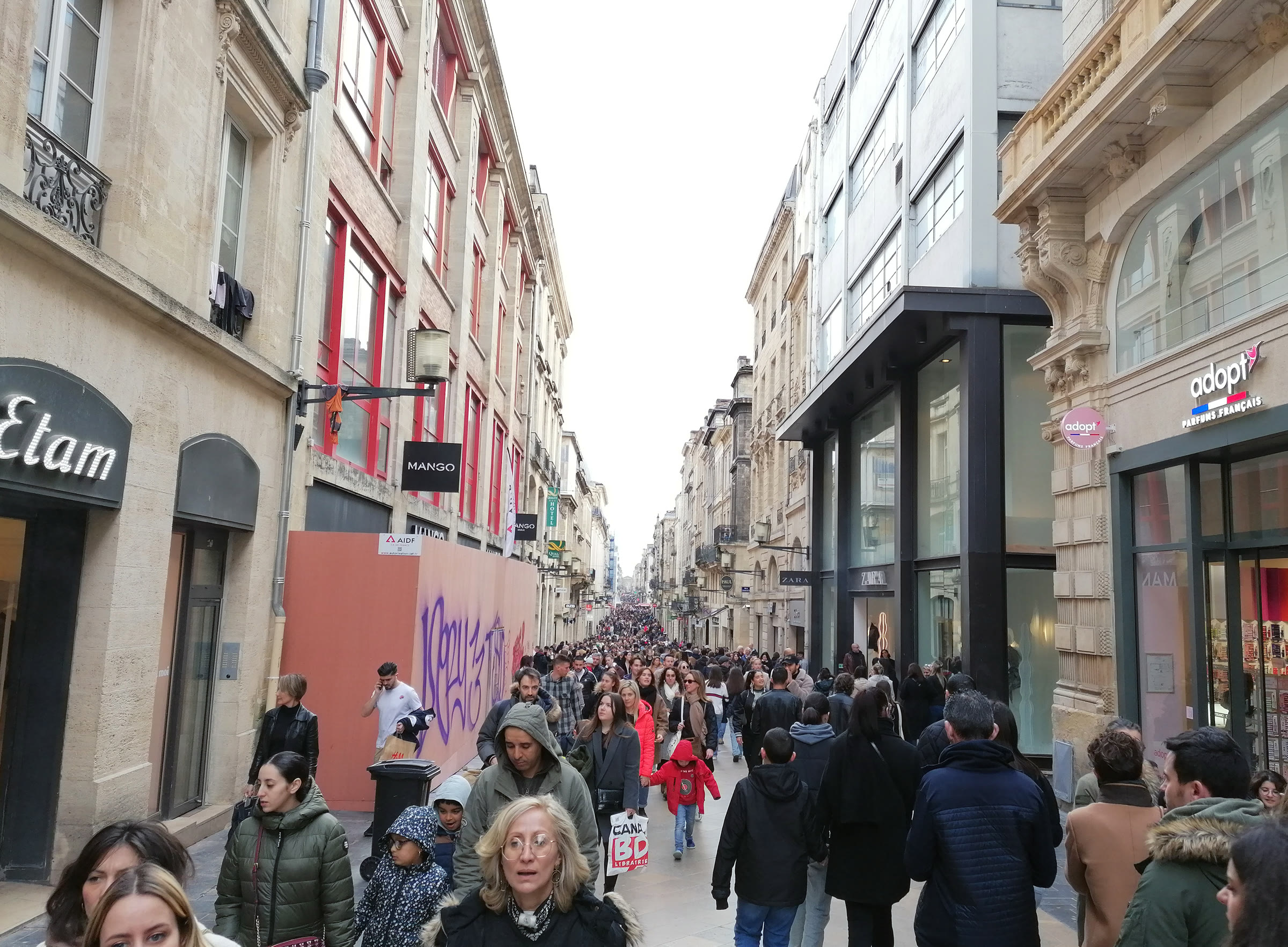Rue Sainte-Catherine, Bordeaux’s main shopping street (file photo)