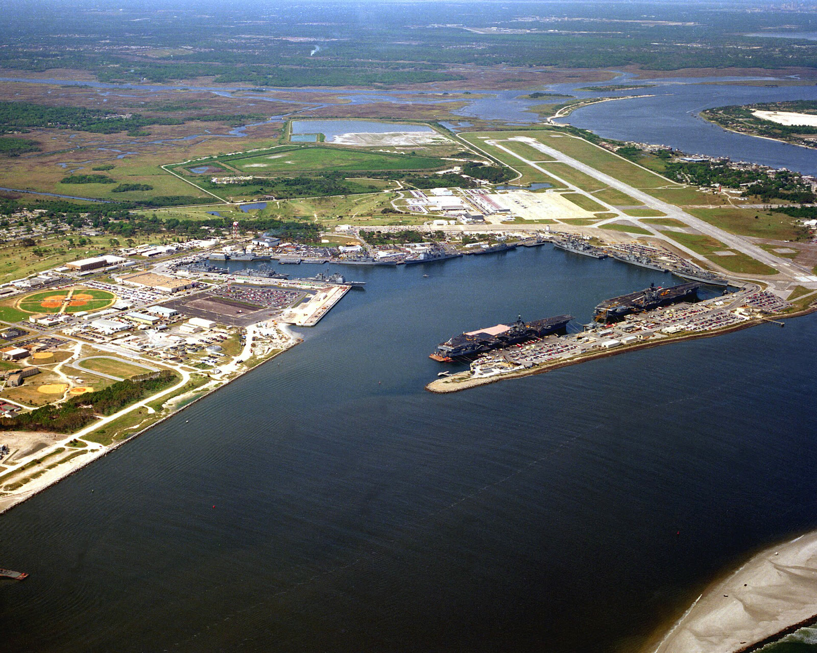 An aerial view of Naval Station Mayport, Florida (archive)