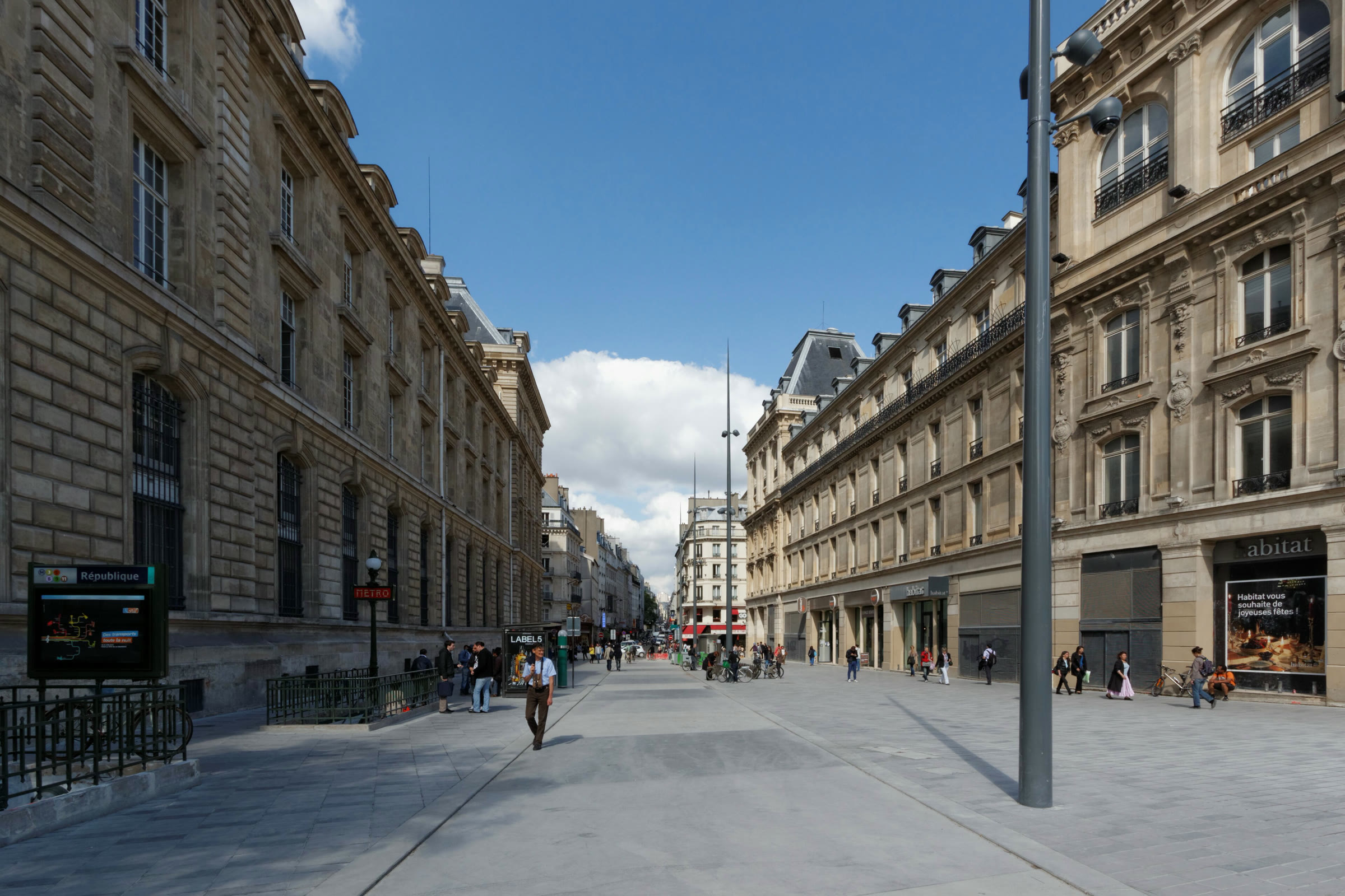 Streets near Place de la République in Paris