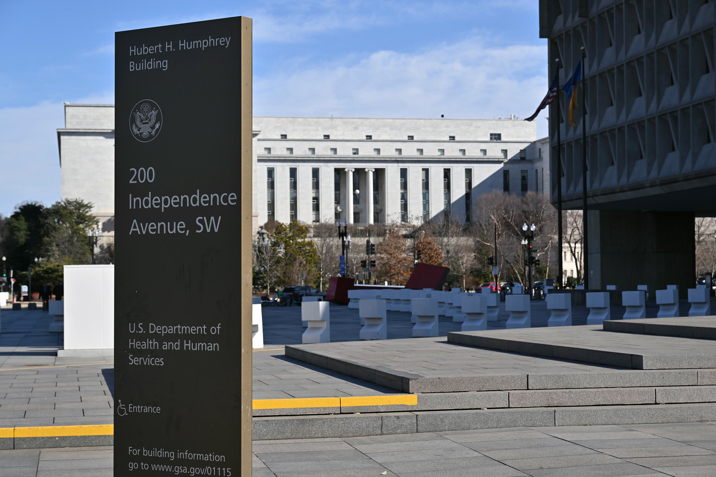 Department of Health and Human Services headquarters sign