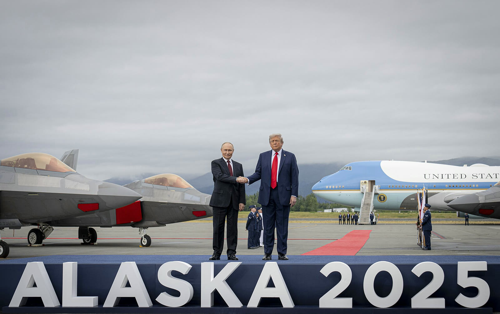 Trump and Putin at the Alaska summit in August 2025 (file photo)