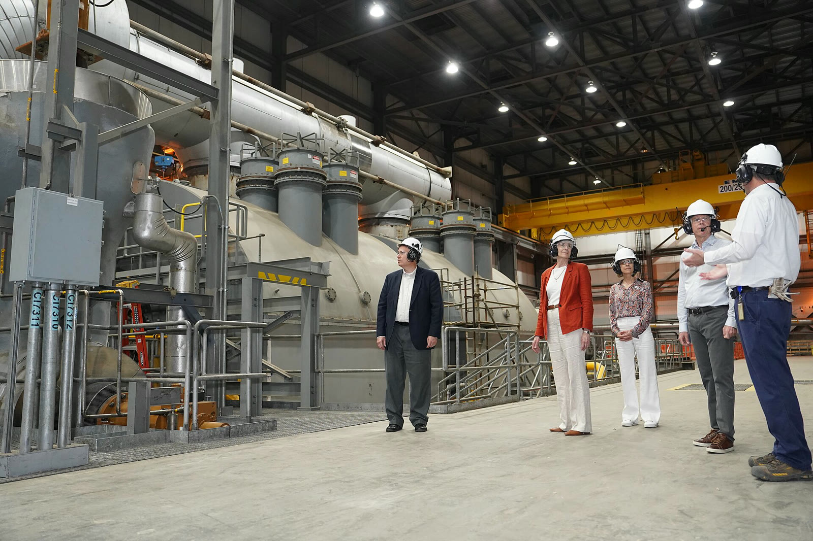 Wright during a visit to an energy facility (archive, 2025)