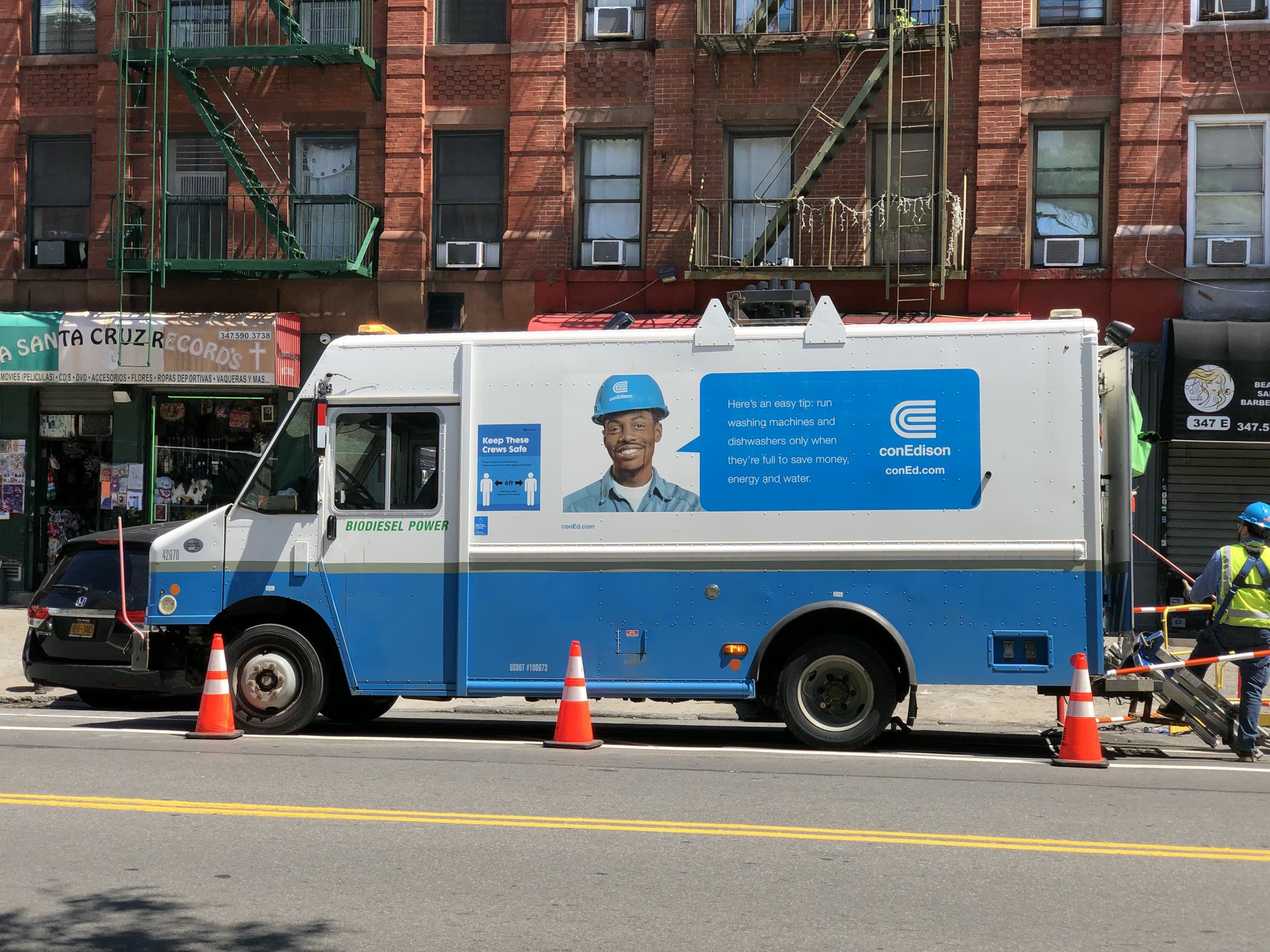 A Con Edison truck in New York