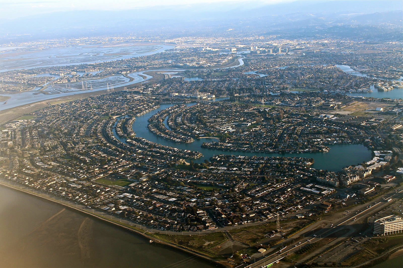 An aerial view of Silicon Valley