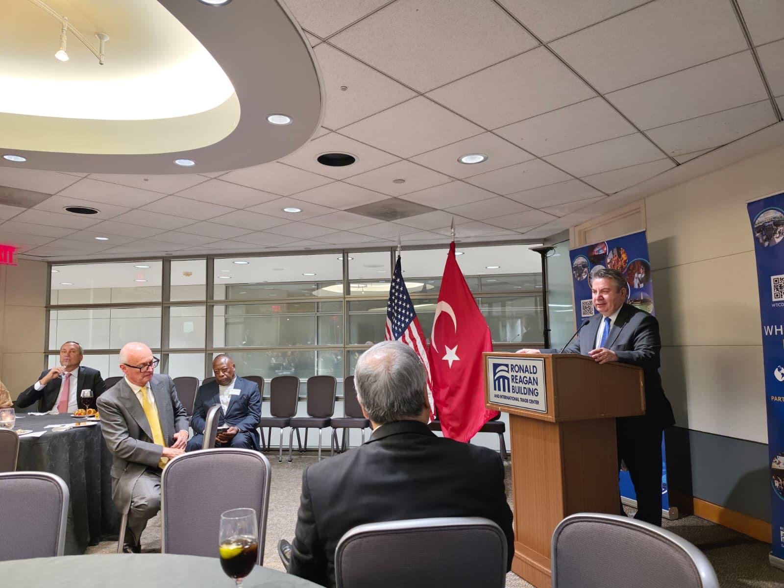 Önal addresses participants at the Washington Intergovernmental Professional Group event
