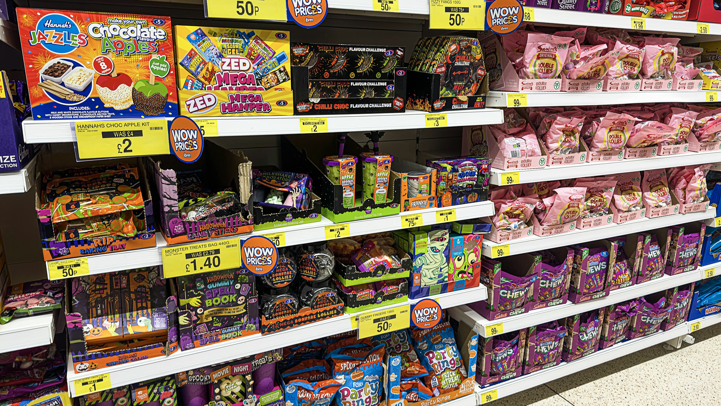 Halloween-themed candy and novelty sweets
