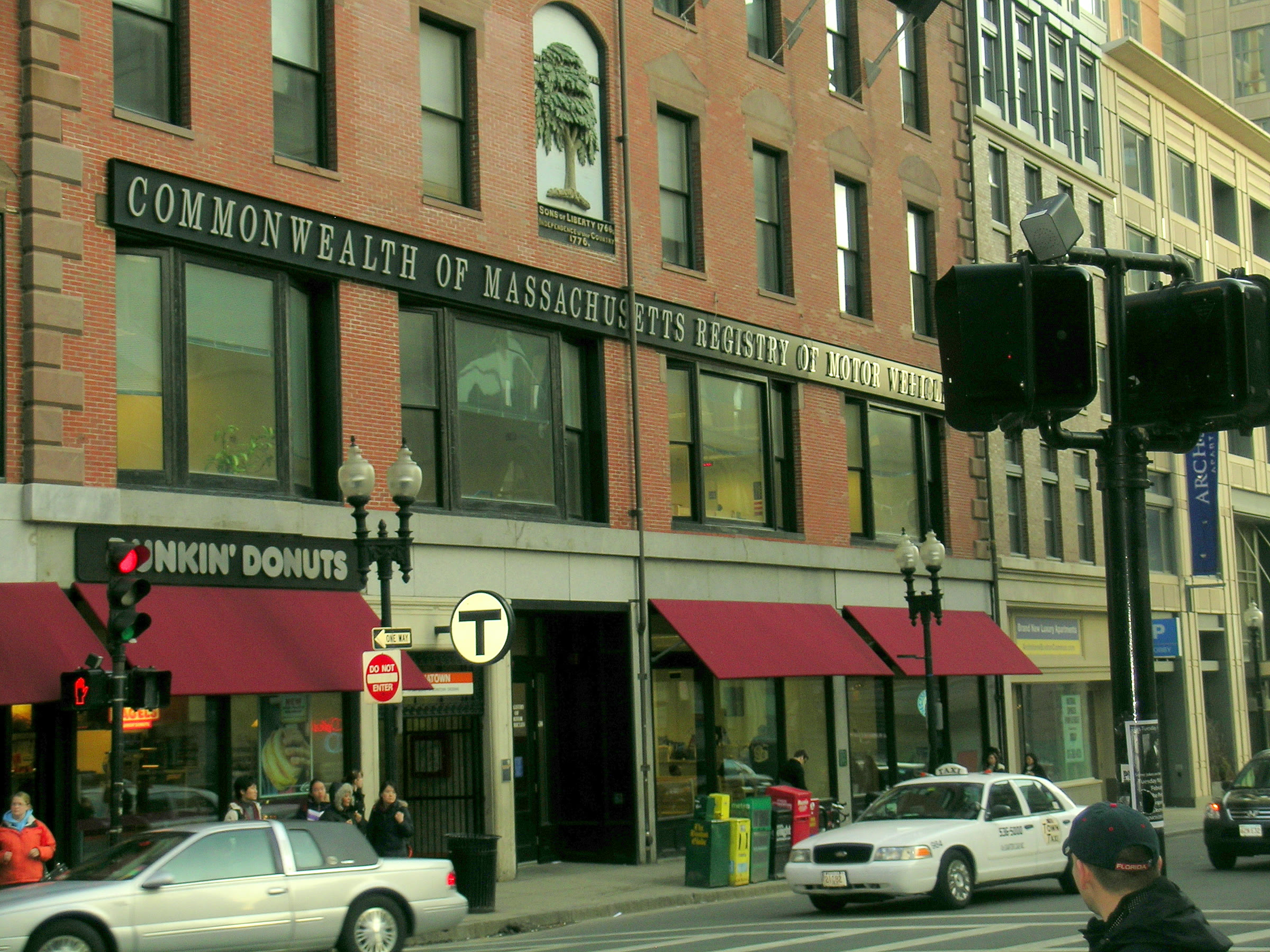 The Registry of Motor Vehicles office in Boston's Chinatown