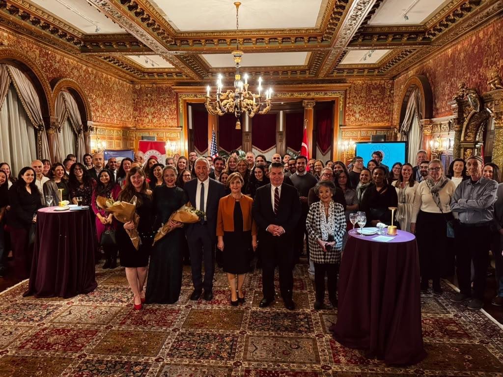 Ambassador Sedat Önal speaks at the reception