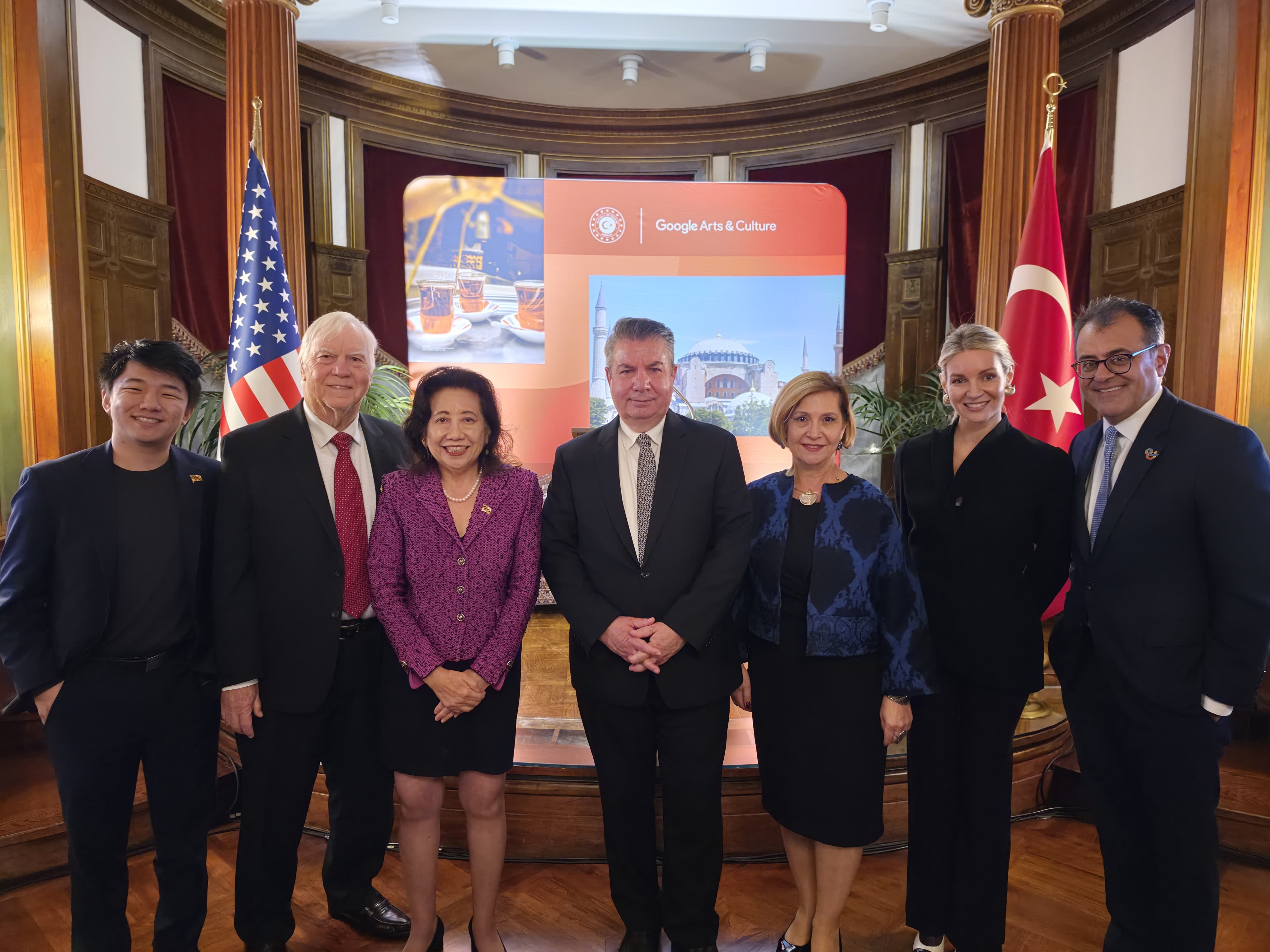 Ambassador Önal with guests at the event