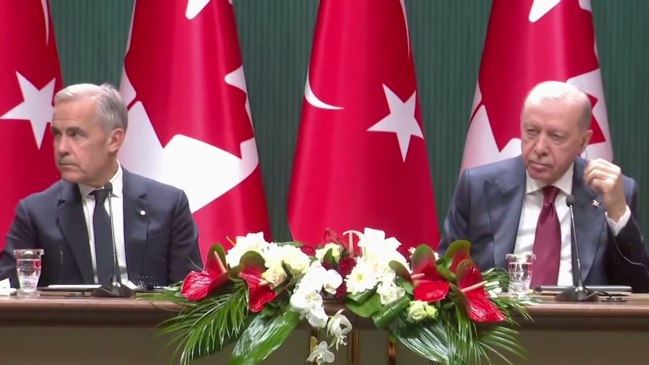 أردوغان وكارني في المؤتمر الصحفي المشترك