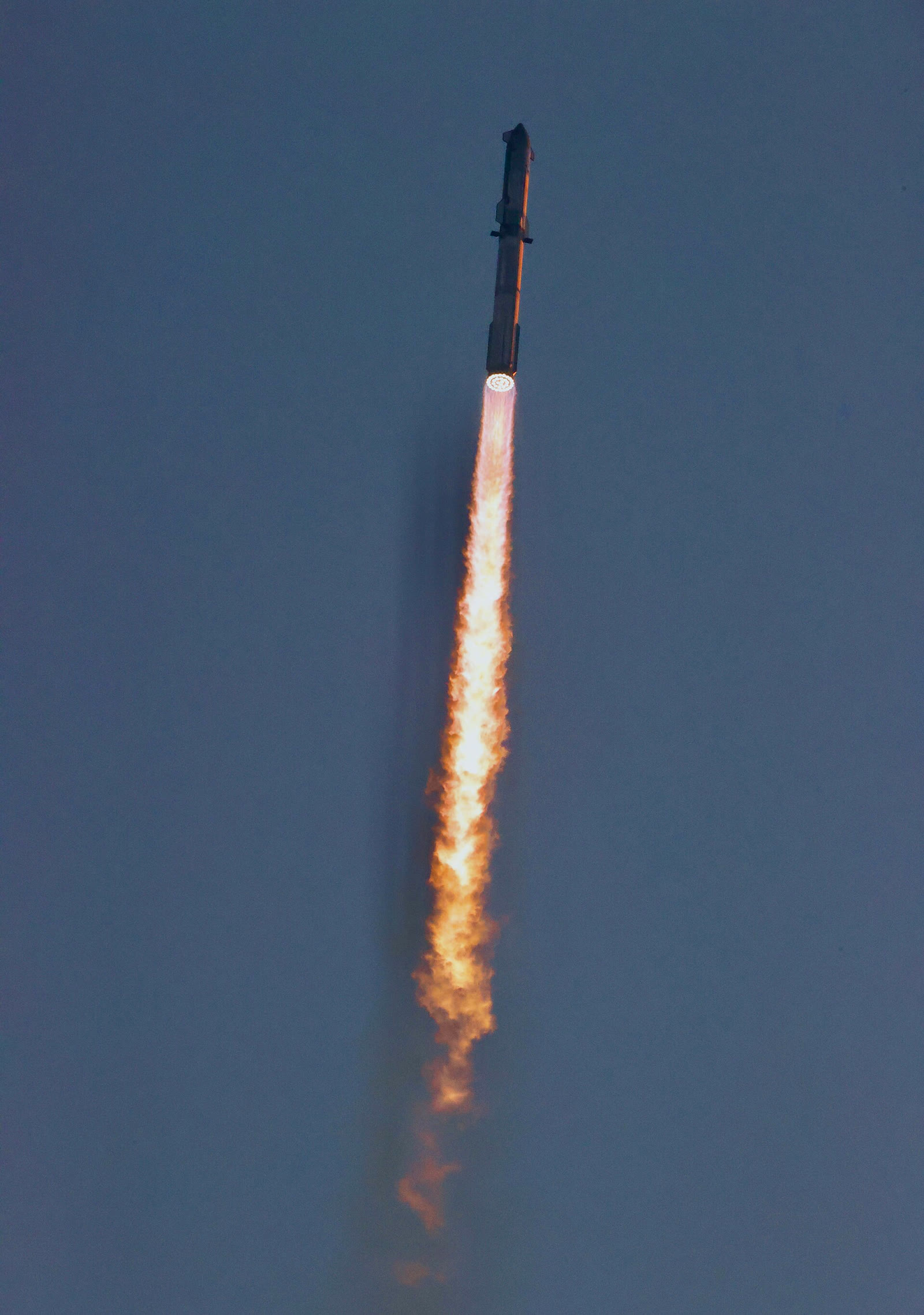 Starship during a test flight (file, 2024)