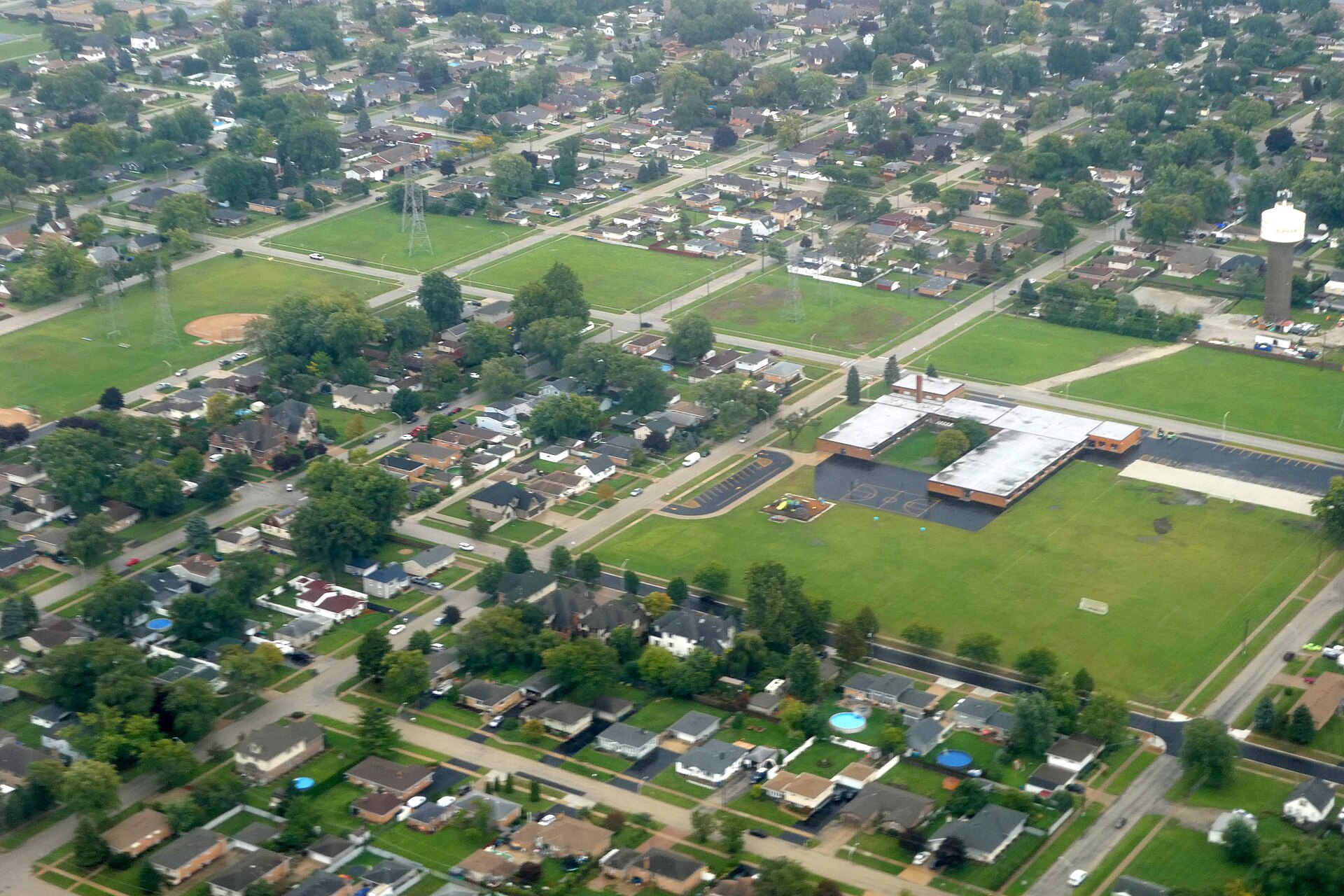 Aerial view of Bridgeview, known as “Little Palestine” (archive, 2023)