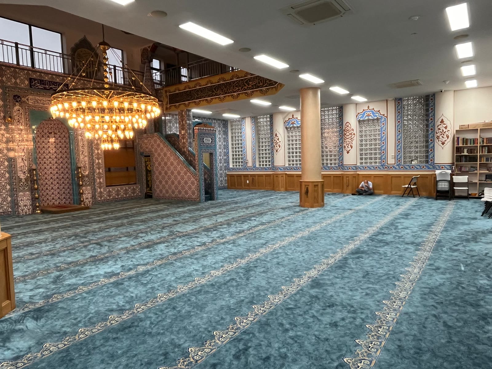 The mosque’s prayer hall, which holds more than 800 worshippers