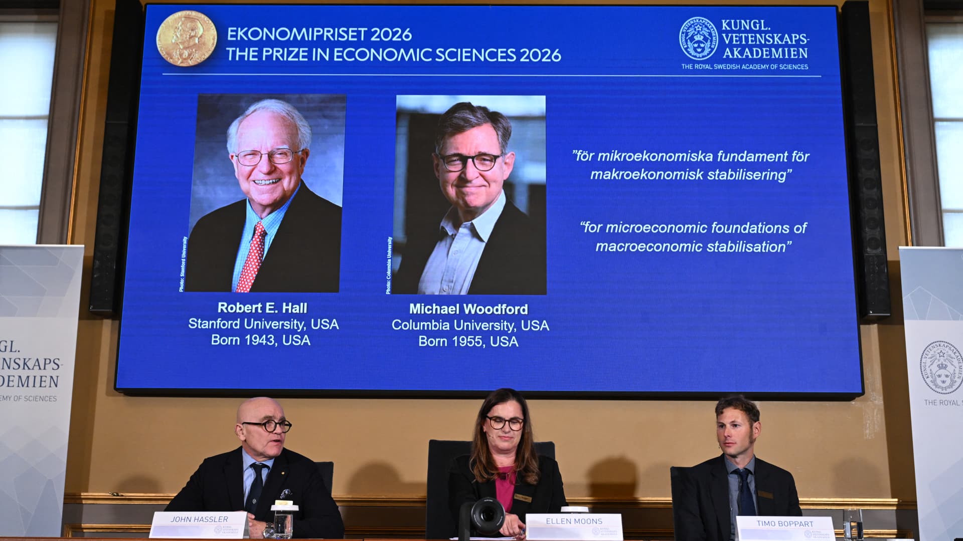 The announcement of the 2026 economics prize in Stockholm