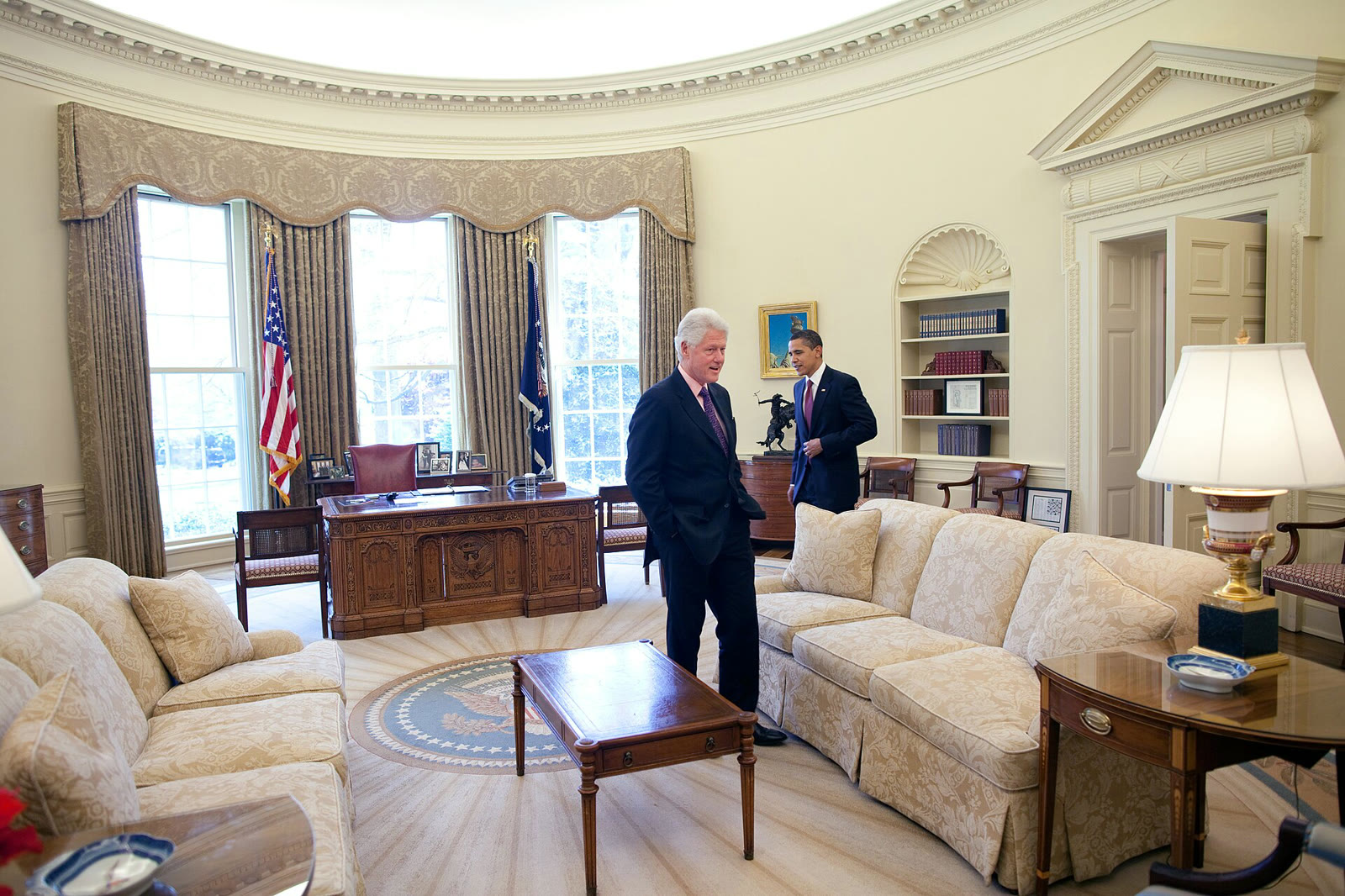 Barack Obama ve Bill Clinton, Beyaz Saray’da (arşiv)