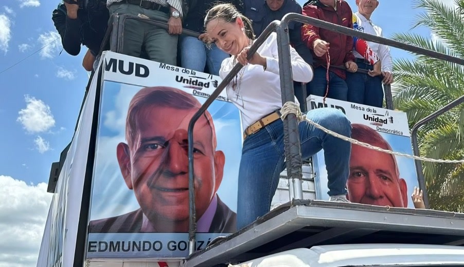 María Corina Machado at a rally in Caracas in August 2024