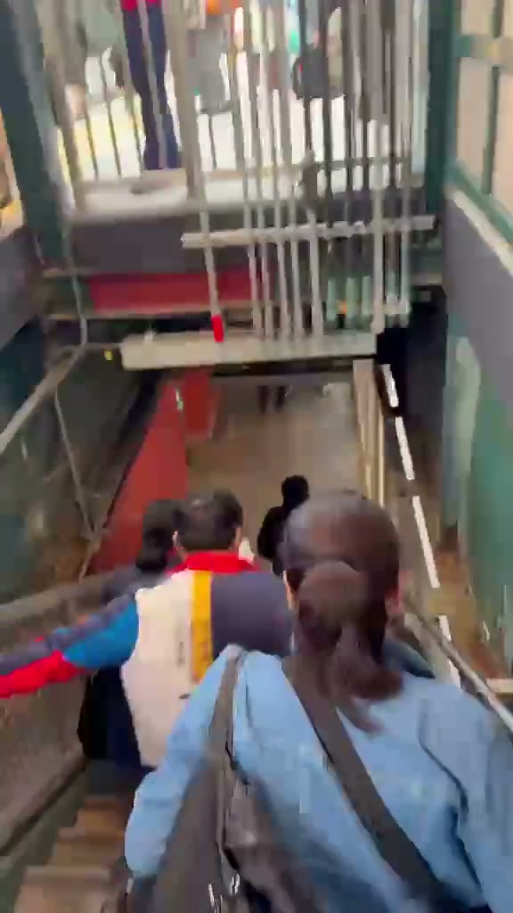Passengers chase the attacker from the station onto the street