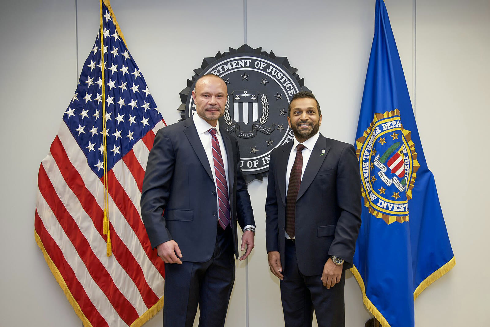 FBI Director Kash Patel (right) with FBI Deputy Director Dan Bongino (file photo)