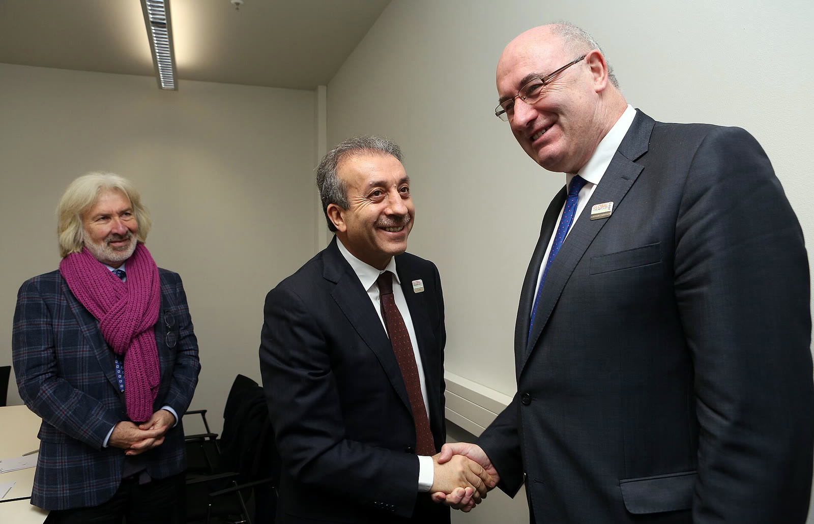 Eker with Phil Hogan, now Ireland’s FAO candidate, in Berlin in 2015 (file photo)