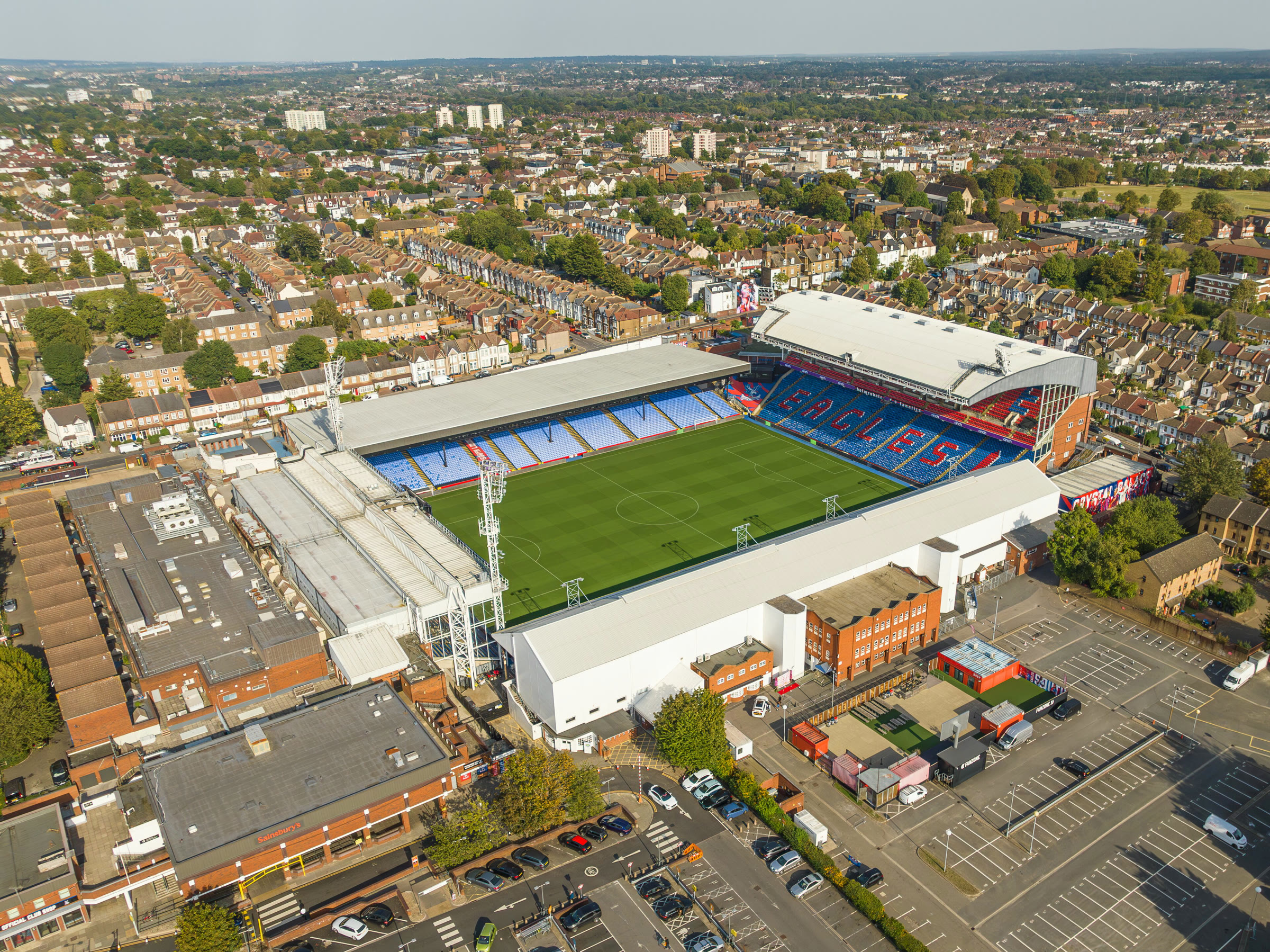 Crystal Palace's Selhurst Park stadium in London