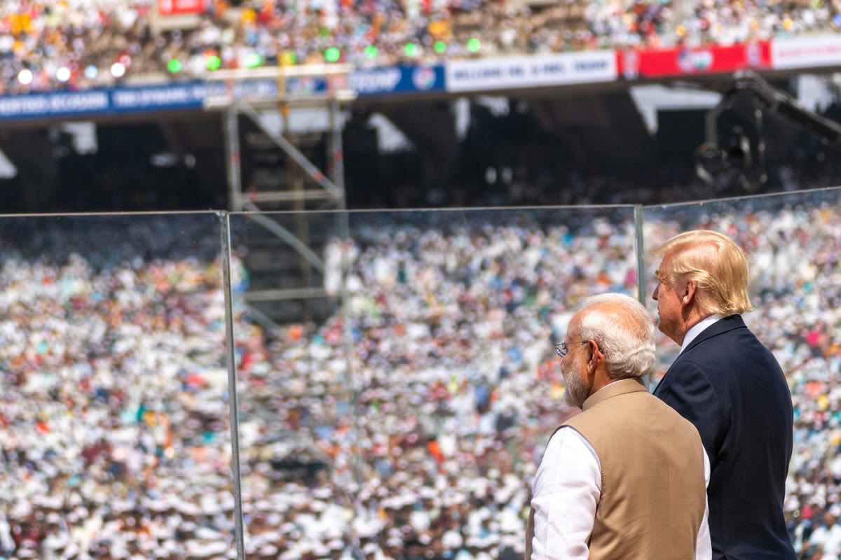 Trump and Modi at the “Namaste Trump” event in Ahmedabad (archive, February 2020)