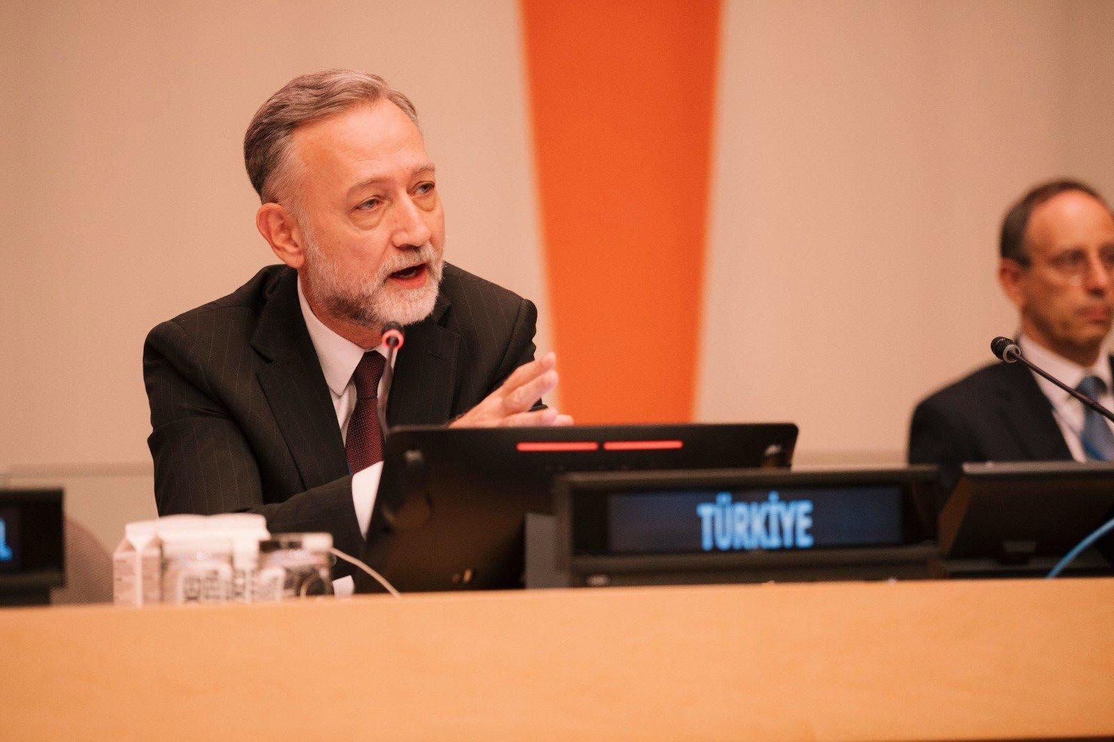 Gümrükçü speaks at the Alliance of Civilizations Group of Friends meeting