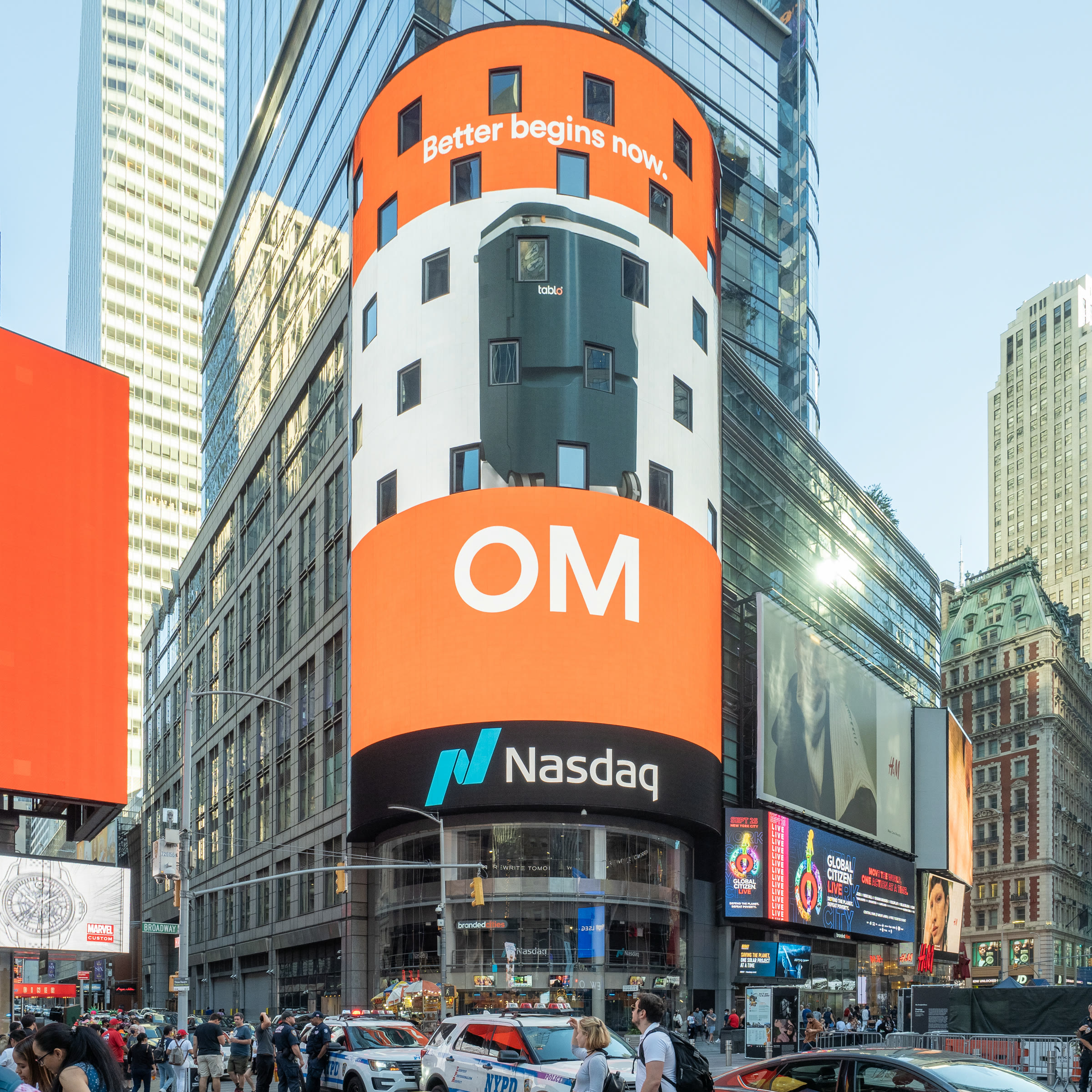Times Meydanı'ndaki Nasdaq MarketSite kulesi