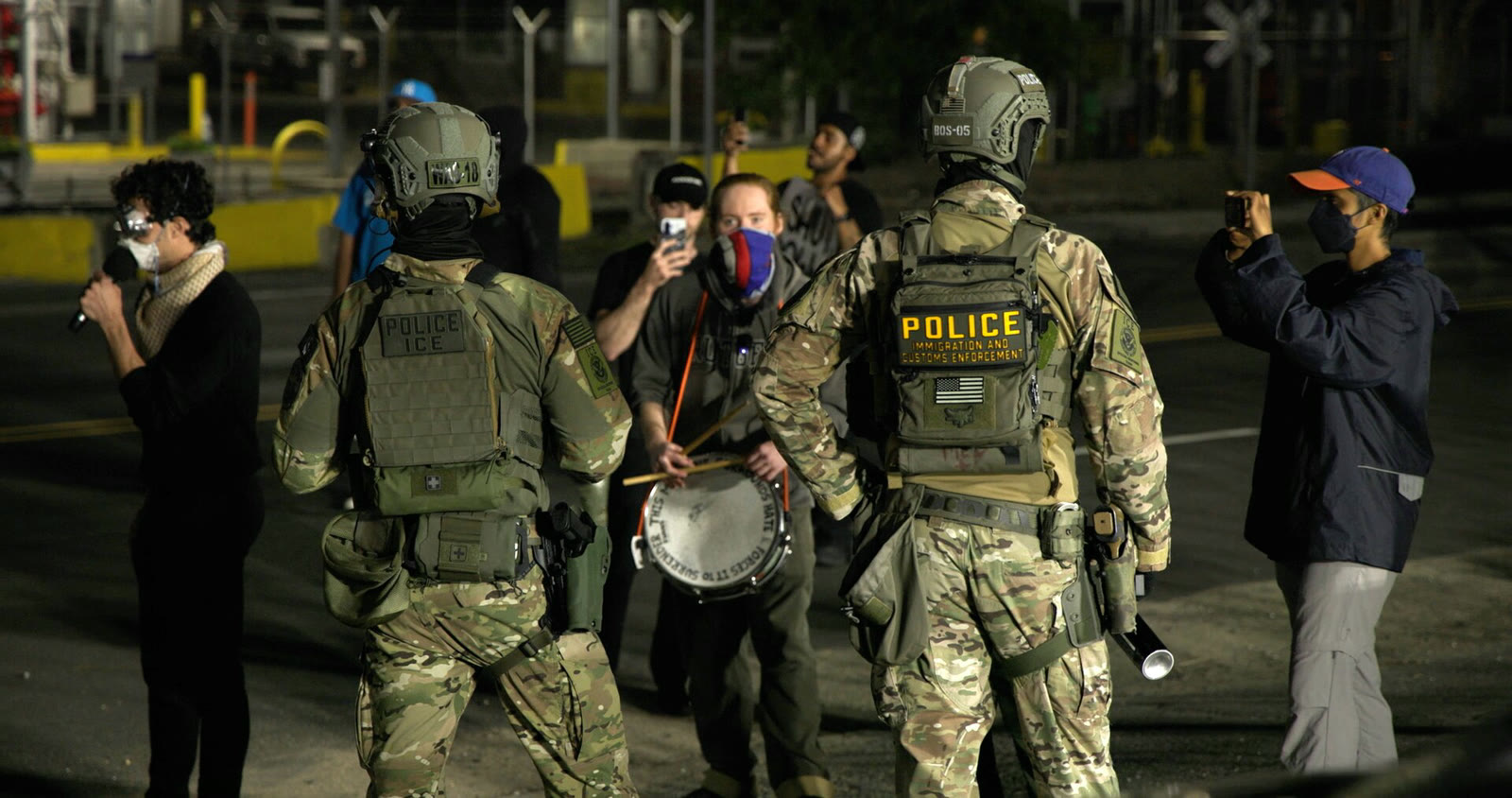ICE special response teams outside the Delaney Hall detention center in New Jersey (file)