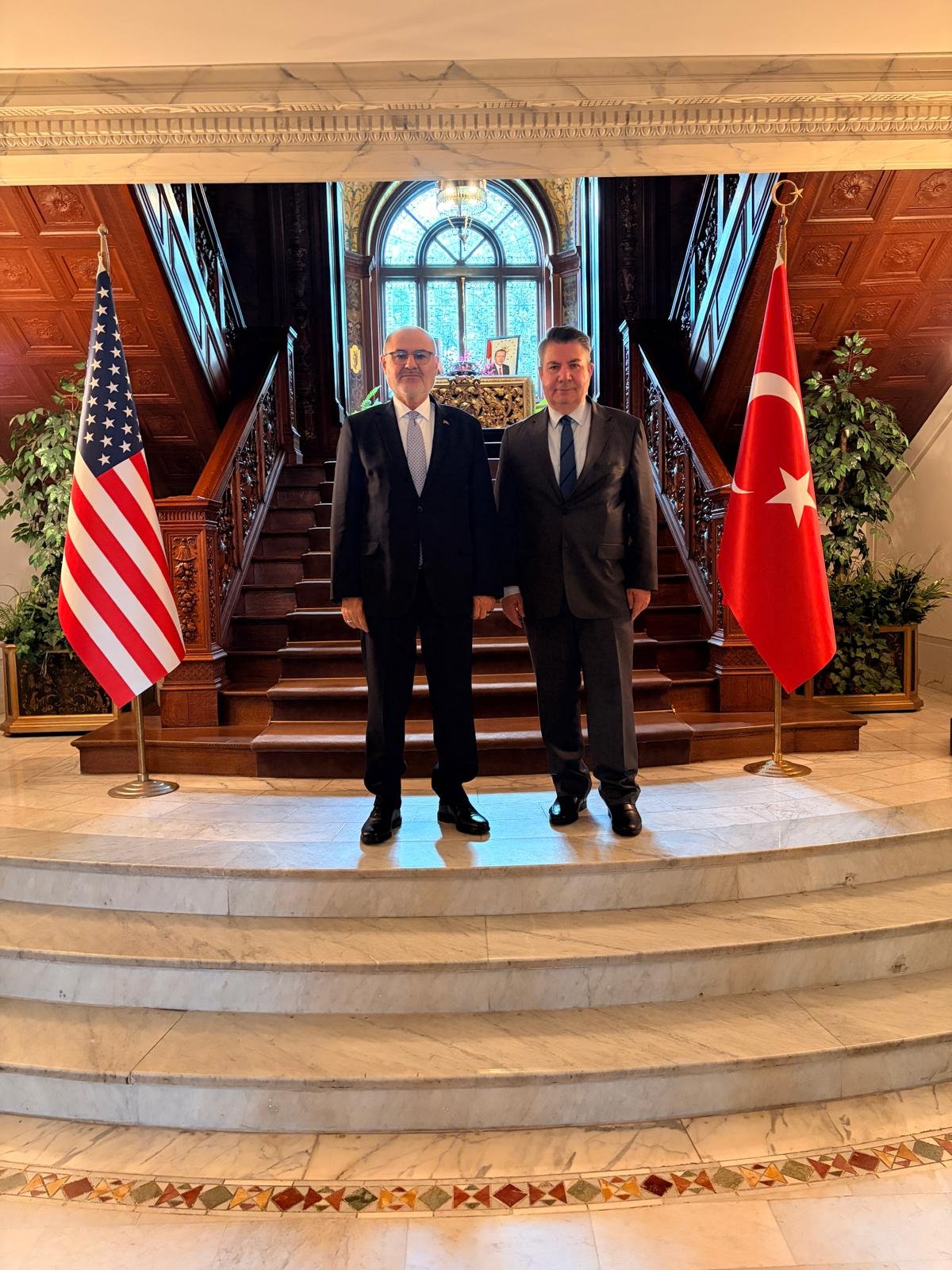 A moment from the visit to the embassy in Washington