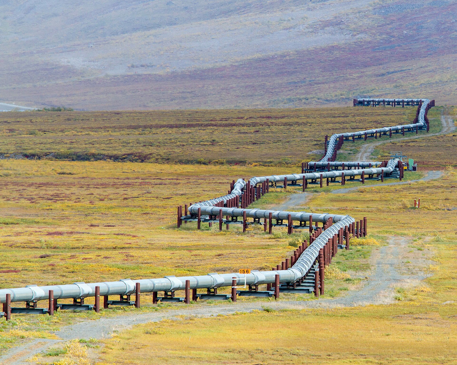 A view of the Trans-Alaska pipeline in Alaska (archive)