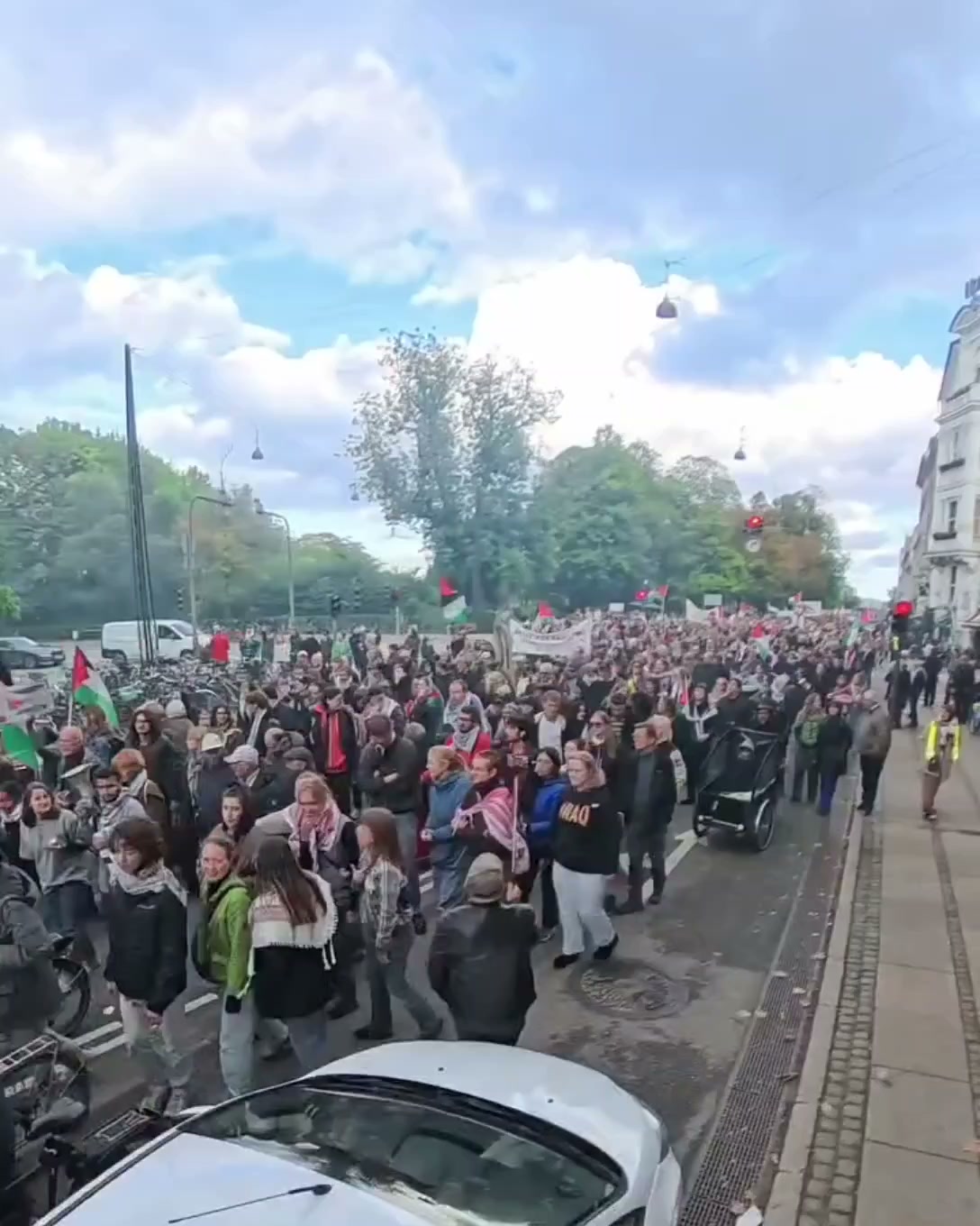 A scene from the pro-Palestinian march in Copenhagen (Oct. 10, 2026)