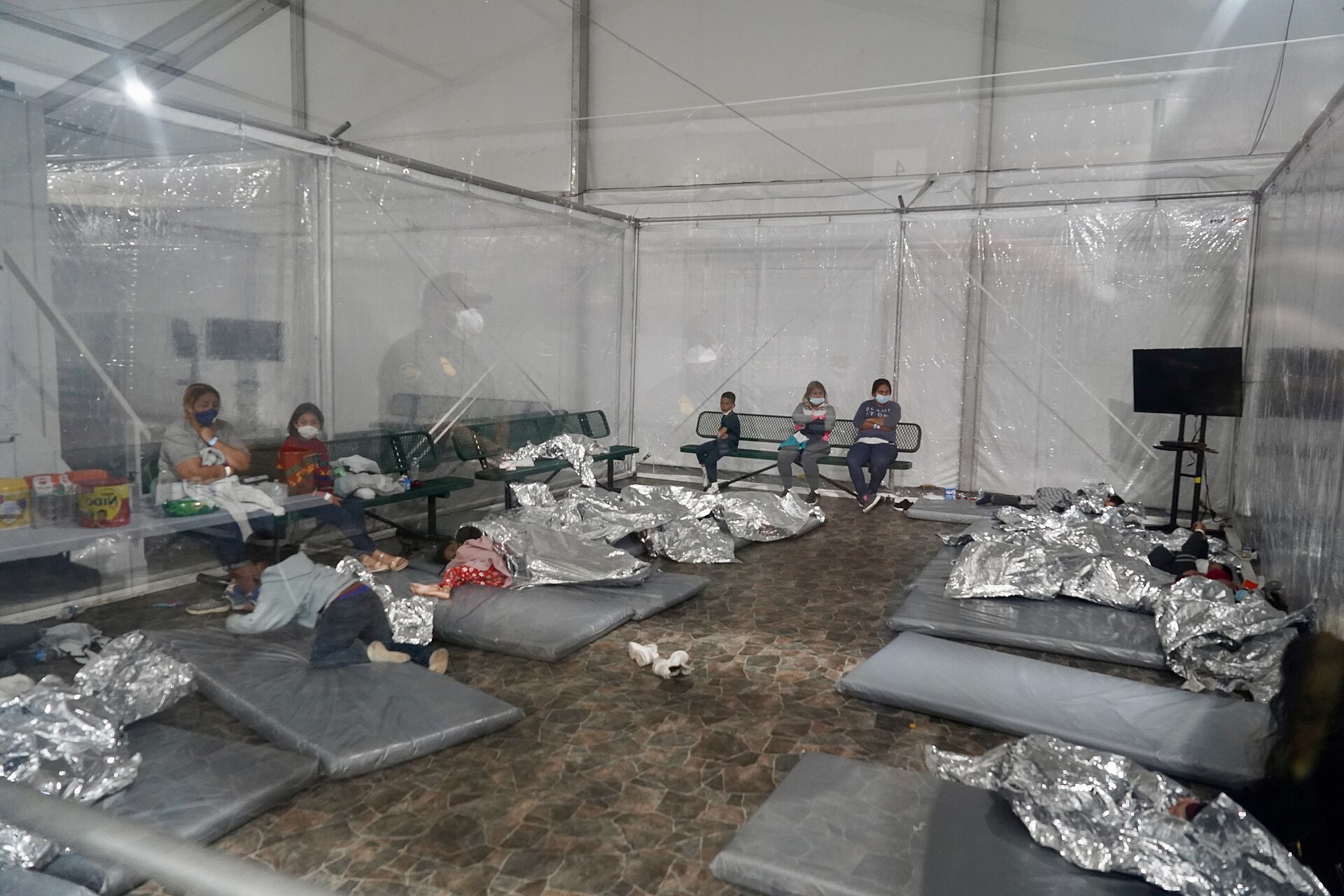 A CBP processing facility for migrant families and unaccompanied children in Donna, Texas, in 2021 (file photo)