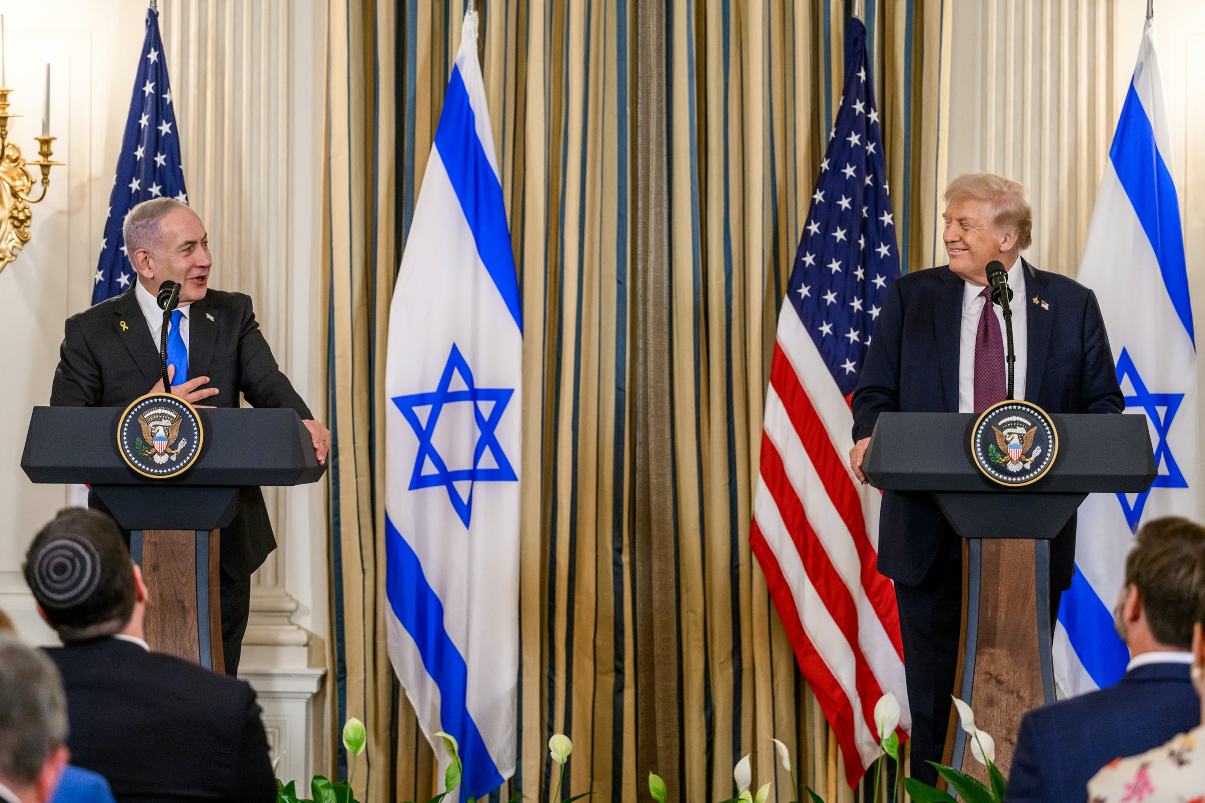 Дональд Трамп и Биньямин Нетаньяху в Белом доме в сентябре 2025 года