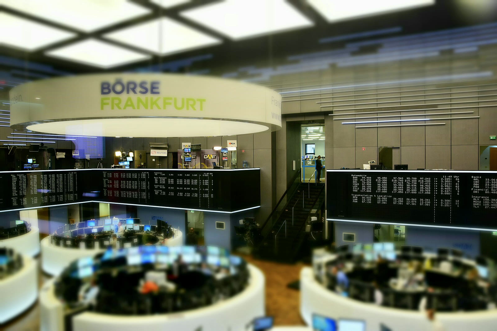 The trading floor of the Frankfurt Stock Exchange