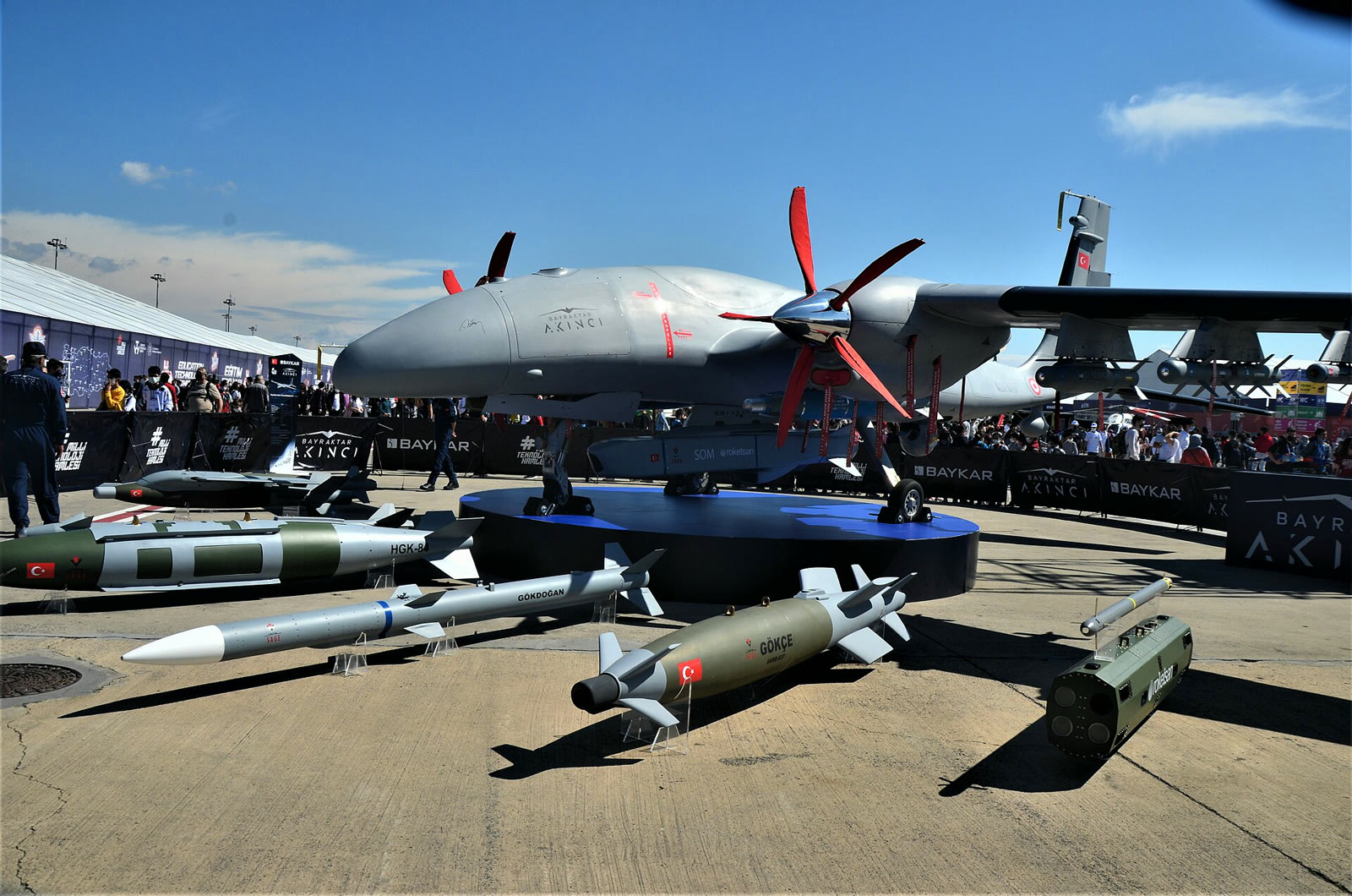 Bayraktar AKINCI on display at TEKNOFEST (file, 2021)