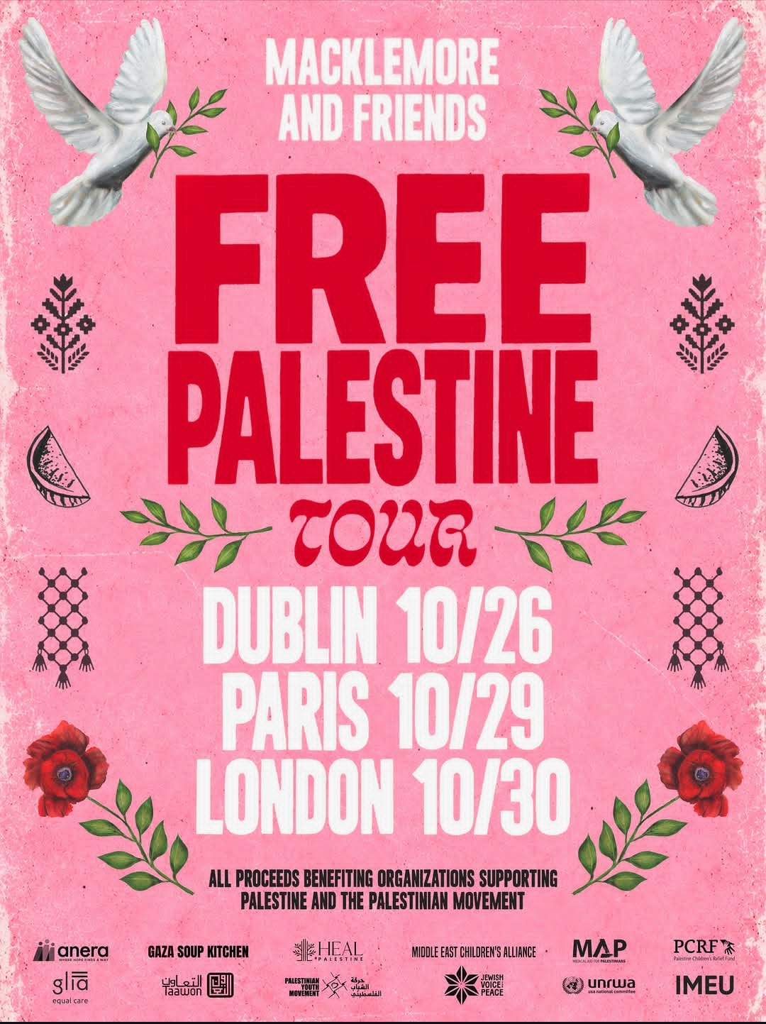Poster for the “Free Palestine” tour