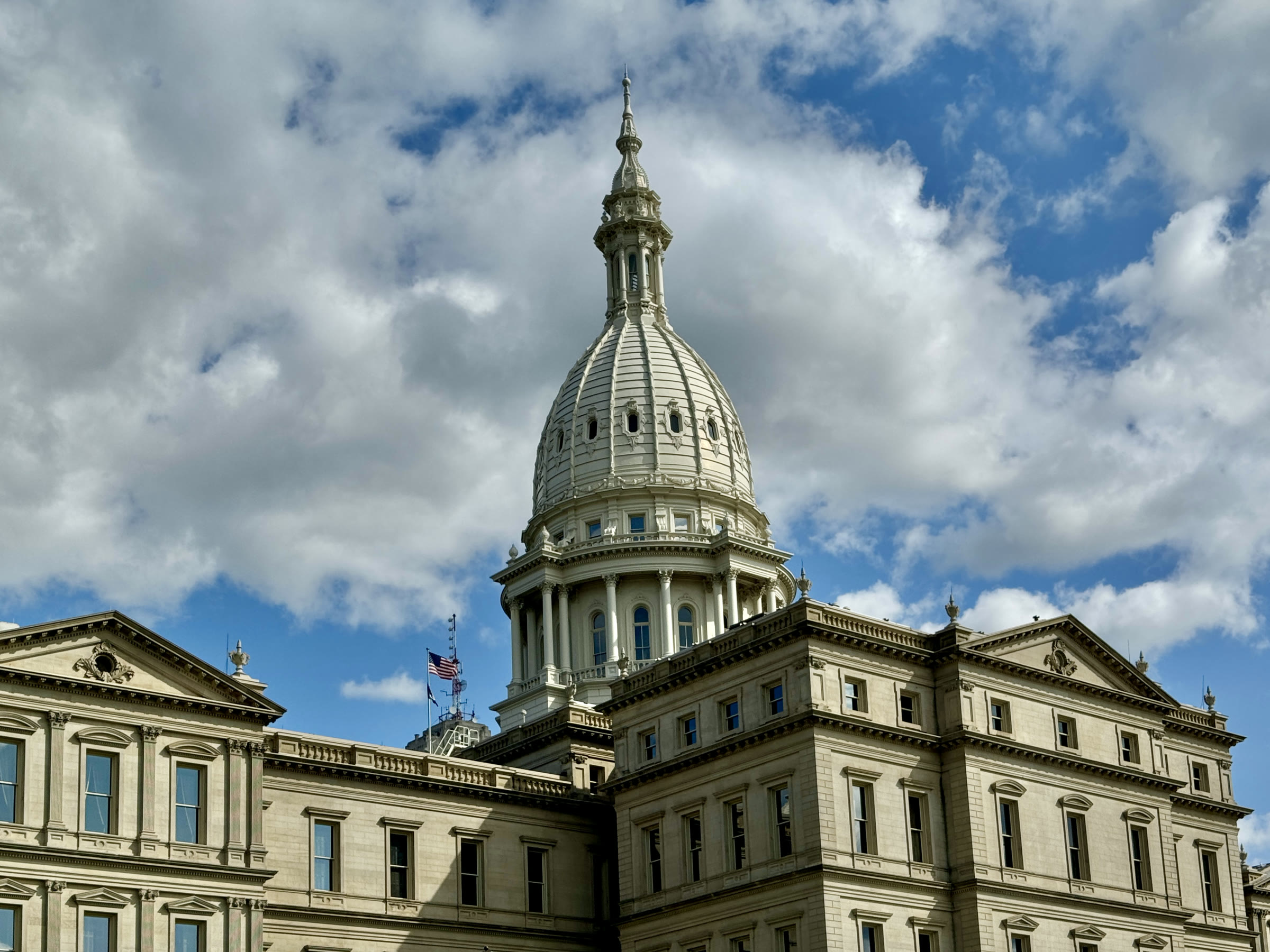 The dome of the Michigan State Capitol in Lansing