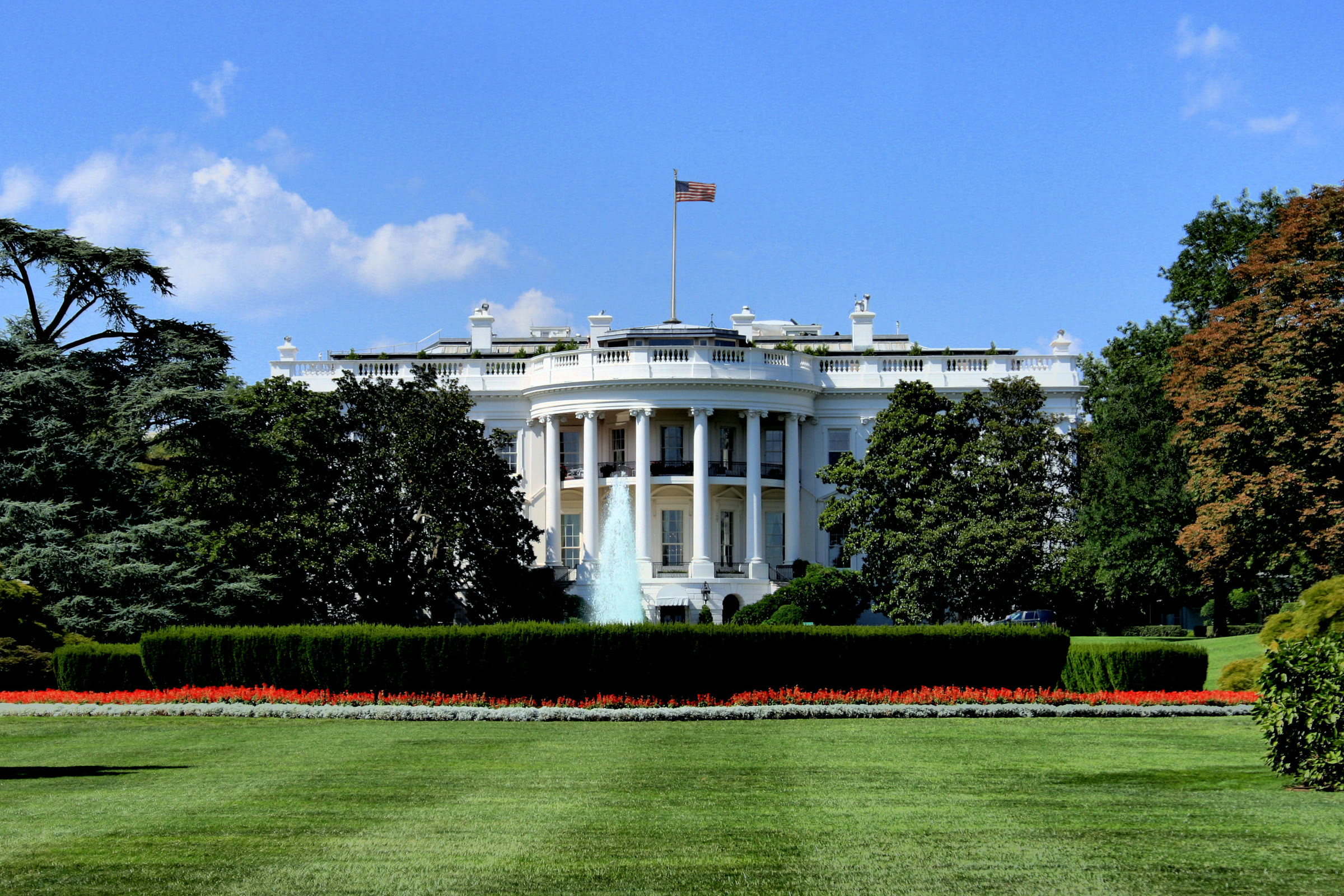 The south facade of the White House