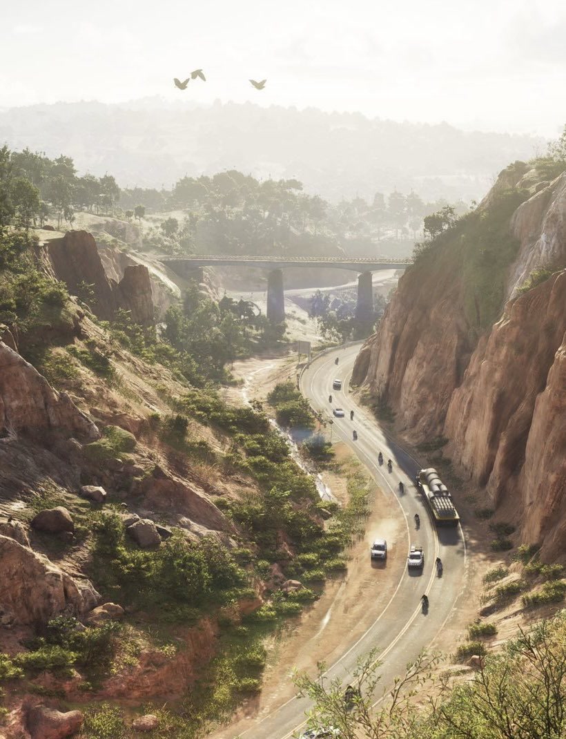 A canyon road on the GTA 6 map