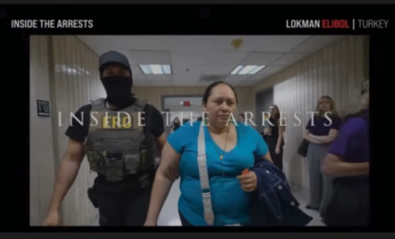 A still from the documentary “Inside the Arrests”