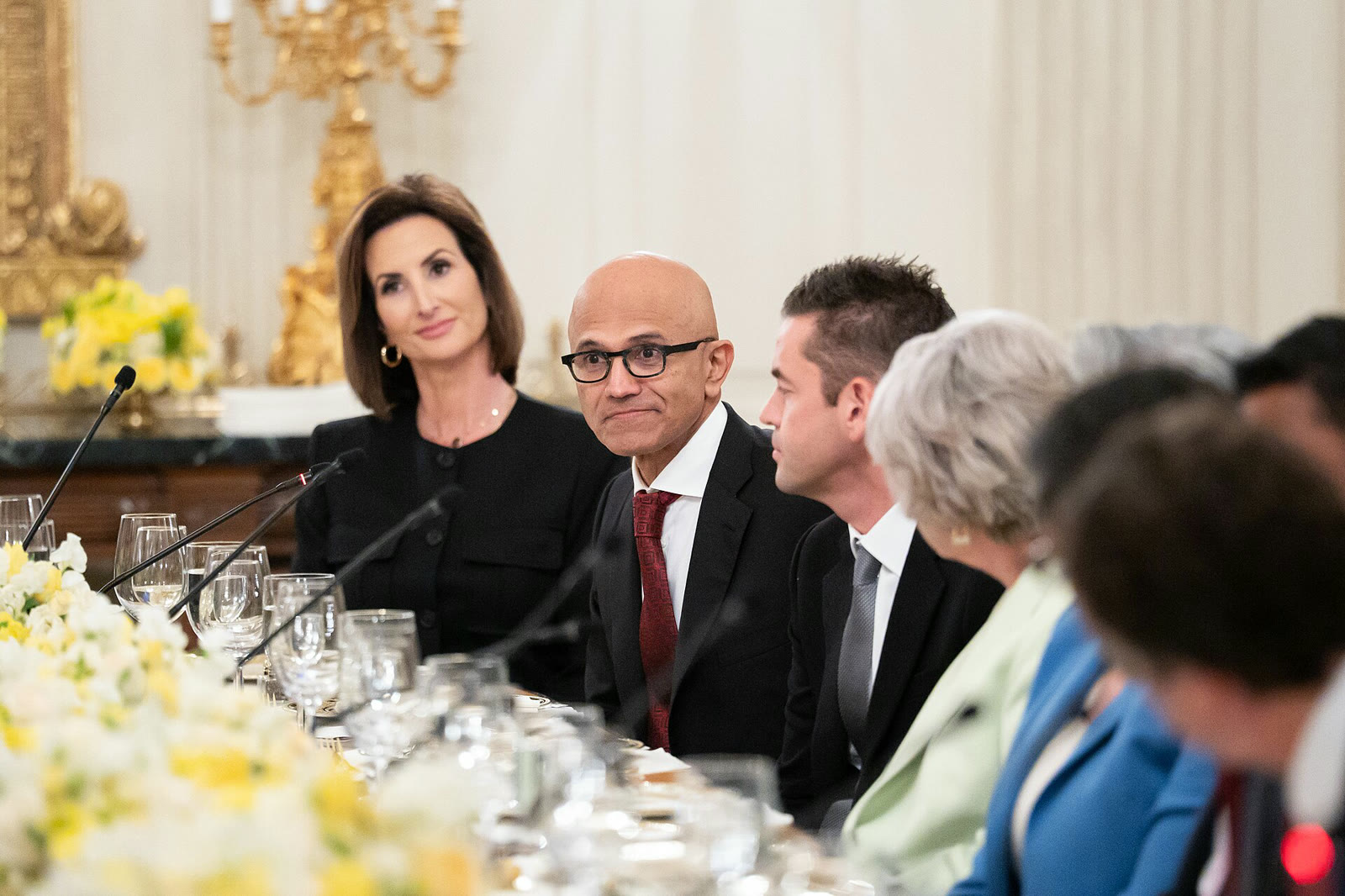 Microsoft CEO Satya Nadella at a dinner at the White House (archive, September 2025)