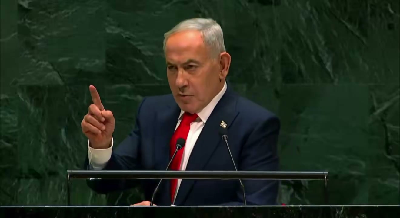 Israeli Prime Minister Benjamin Netanyahu at the UN General Assembly